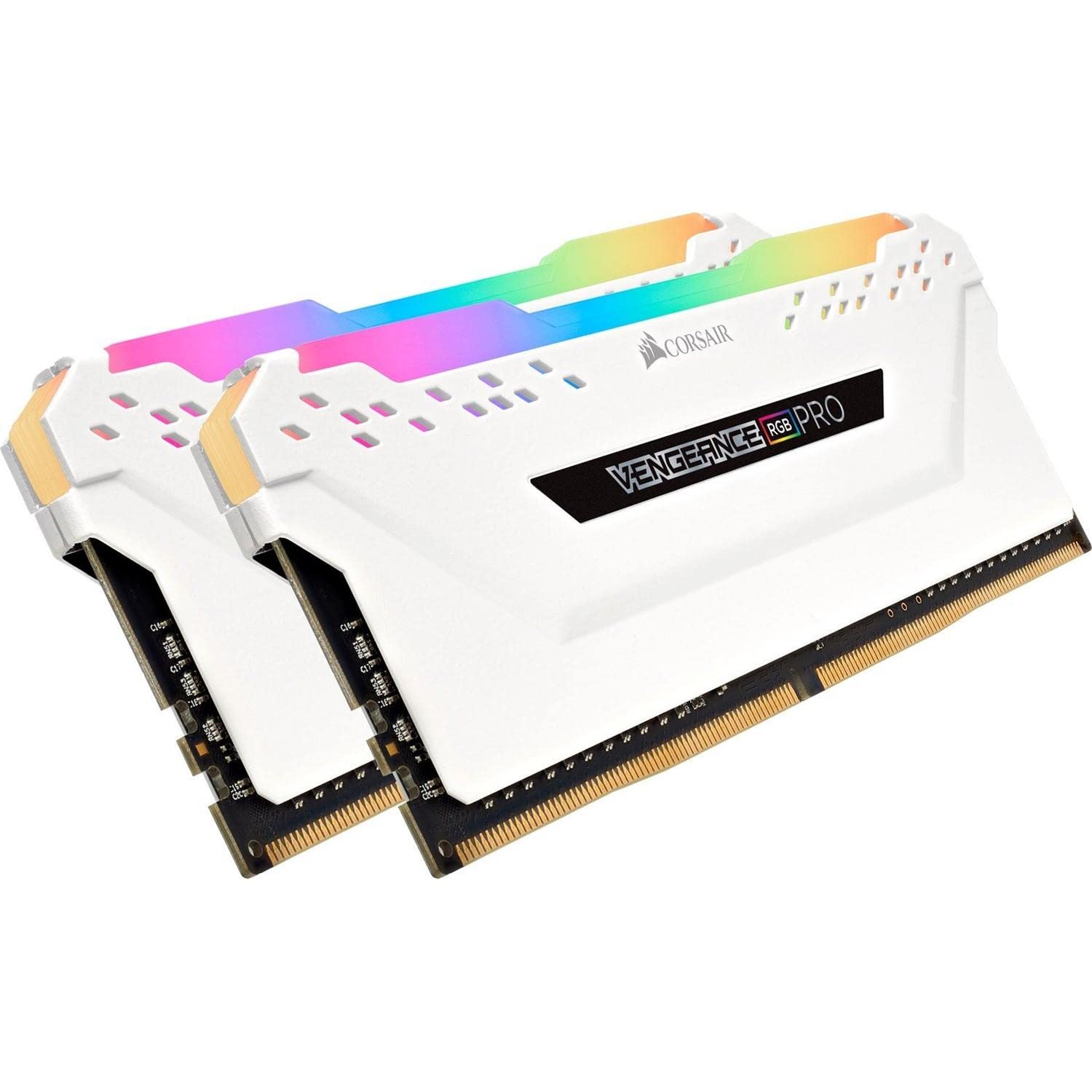 Corsair Vengeance Rgb Pro 32Gb (2X16Gb) Ddr4 3200 (Pc4-25600) C16 Desktop Memory - White (Cmw32Gx4M2E3200C16W)