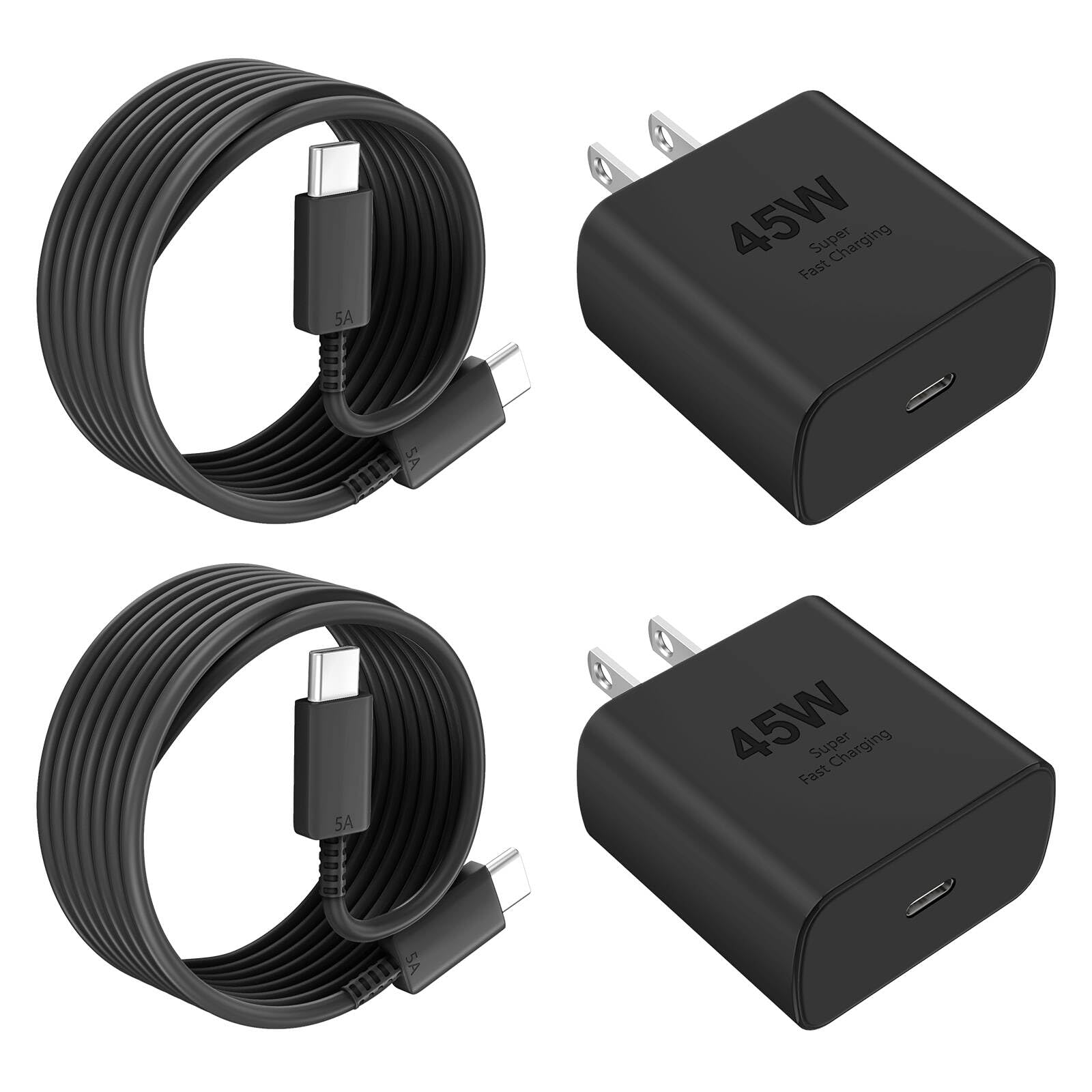 Phone 17 16 Pro Max Charger Fast Charging,45W Phone 17 Charger Type C Chargers USB C Charge Block &10FT Long C Charging Cables C