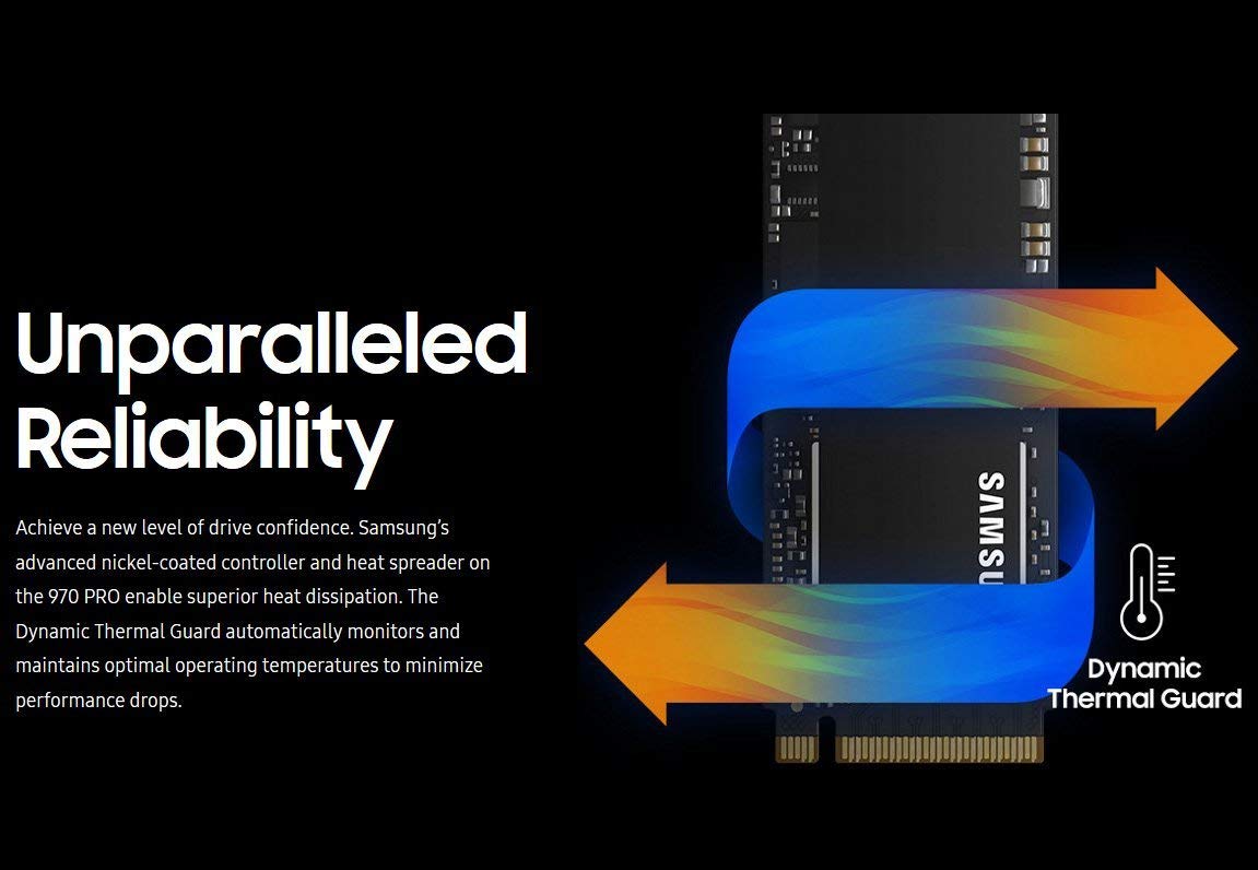 Samsung 970 Pro Ssd 512Gb - M.2 Nvme Interface Internal Solid State Drive With V-Nand Technology (Mz-V7P512Bw), Black/Red