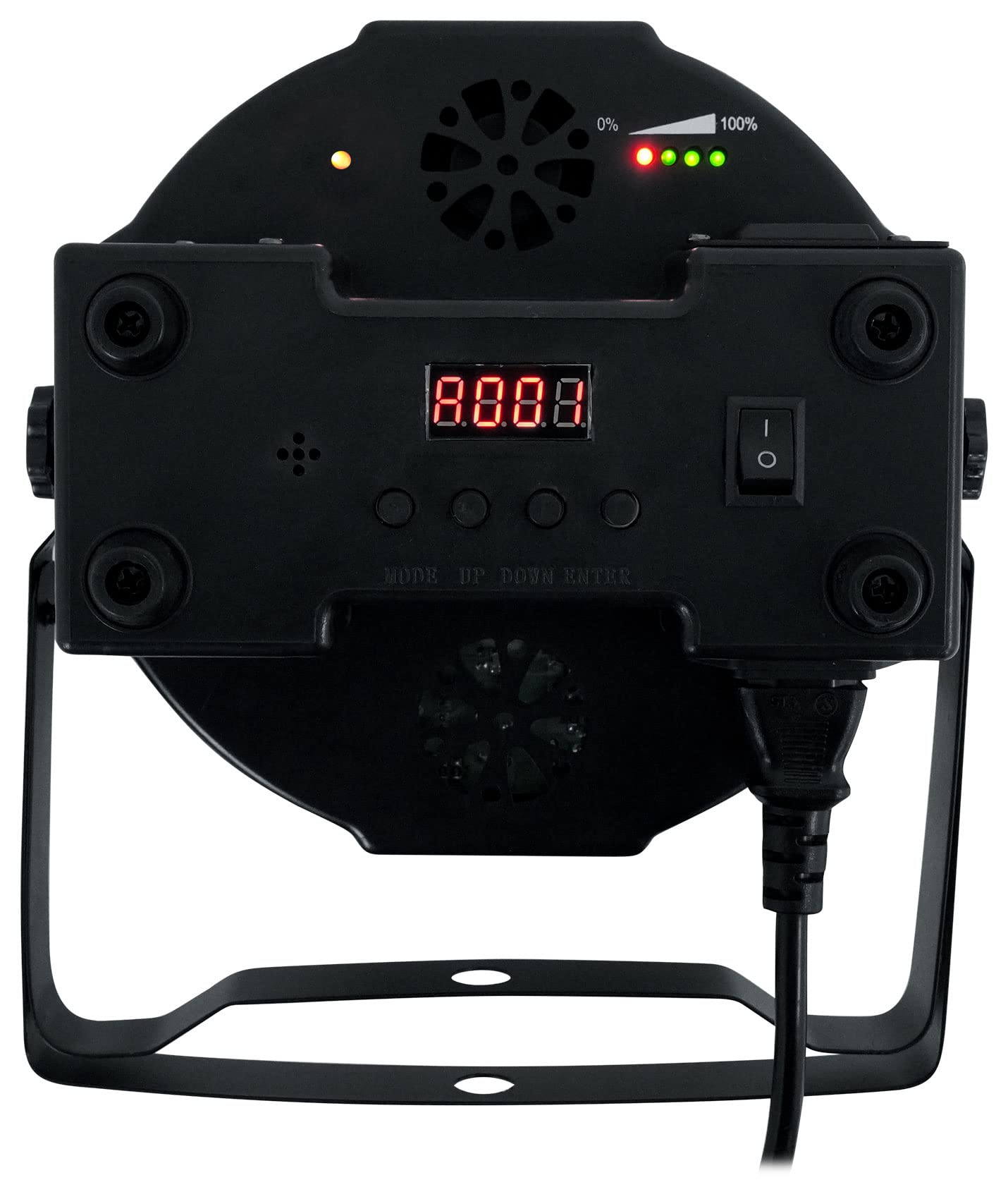 Rockville Battery Par 61 Rechargeable Rgbwa+Uv Dmx Dj Stage Wash Light+Remote, Black