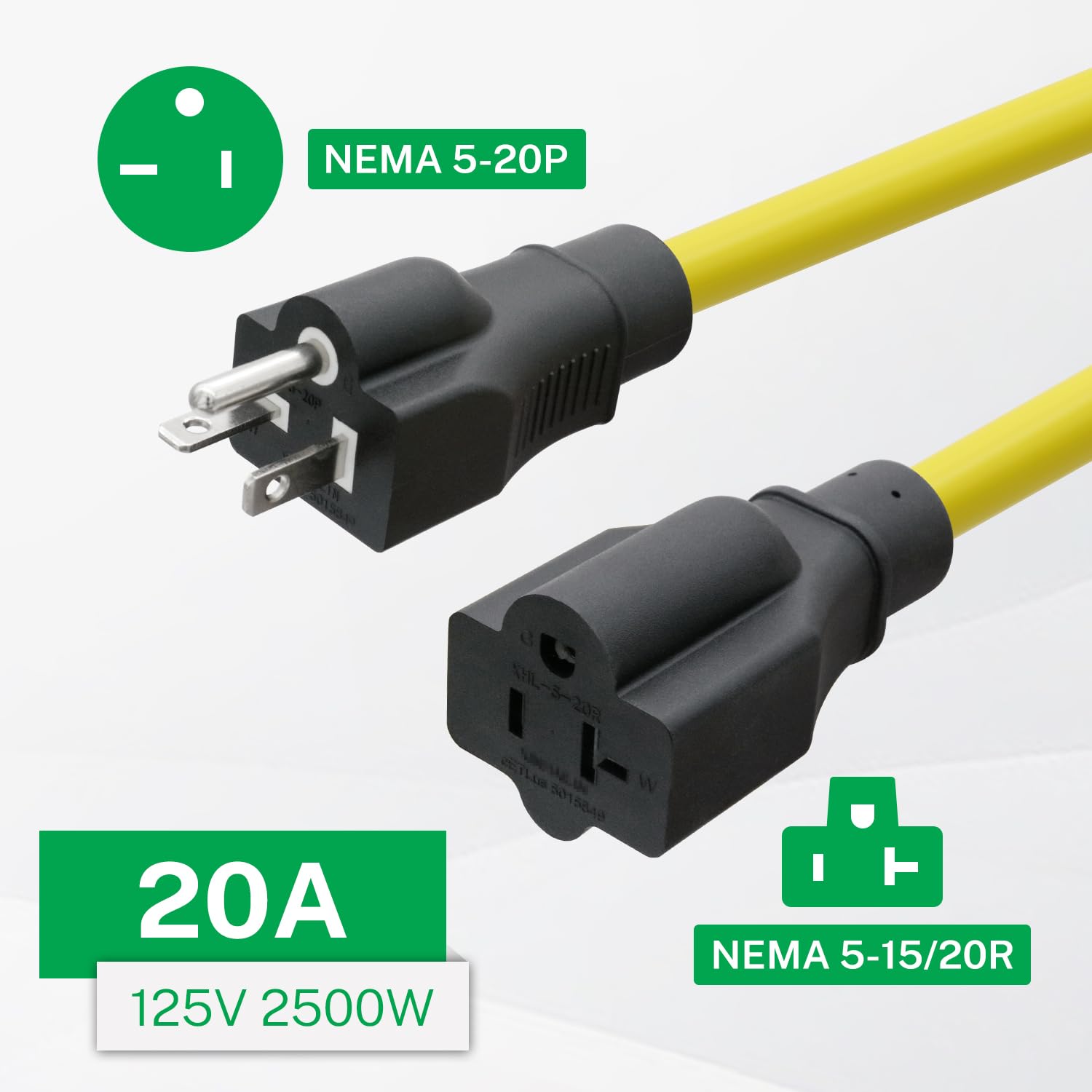 Firmerst Nema 5 20 Outdoor Extension Cord 20 Amp 30 Feet 125V