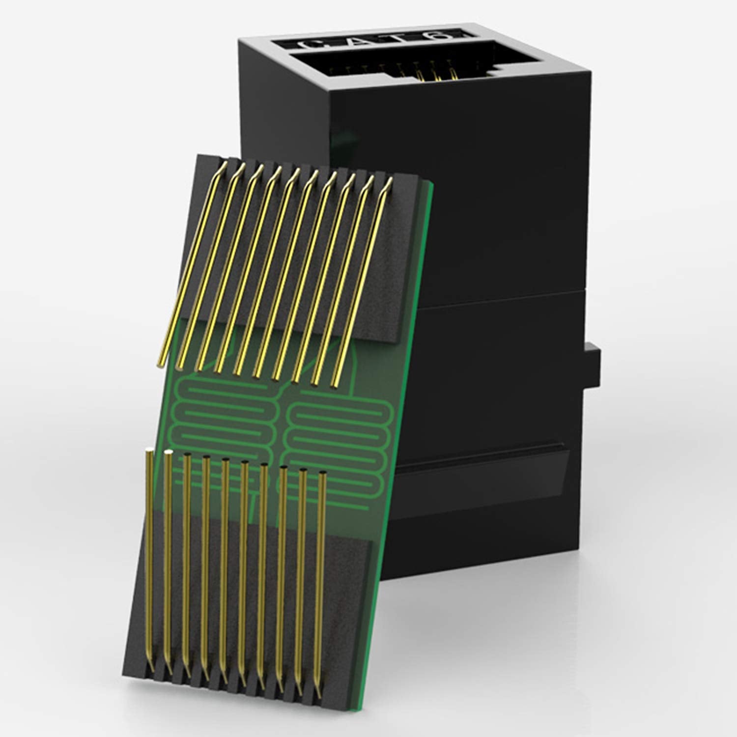 Deface Rj45 Coupler Cat6 Keystone Jack Inline Coupler Female To Female Insert Coupler 25 Pack Black