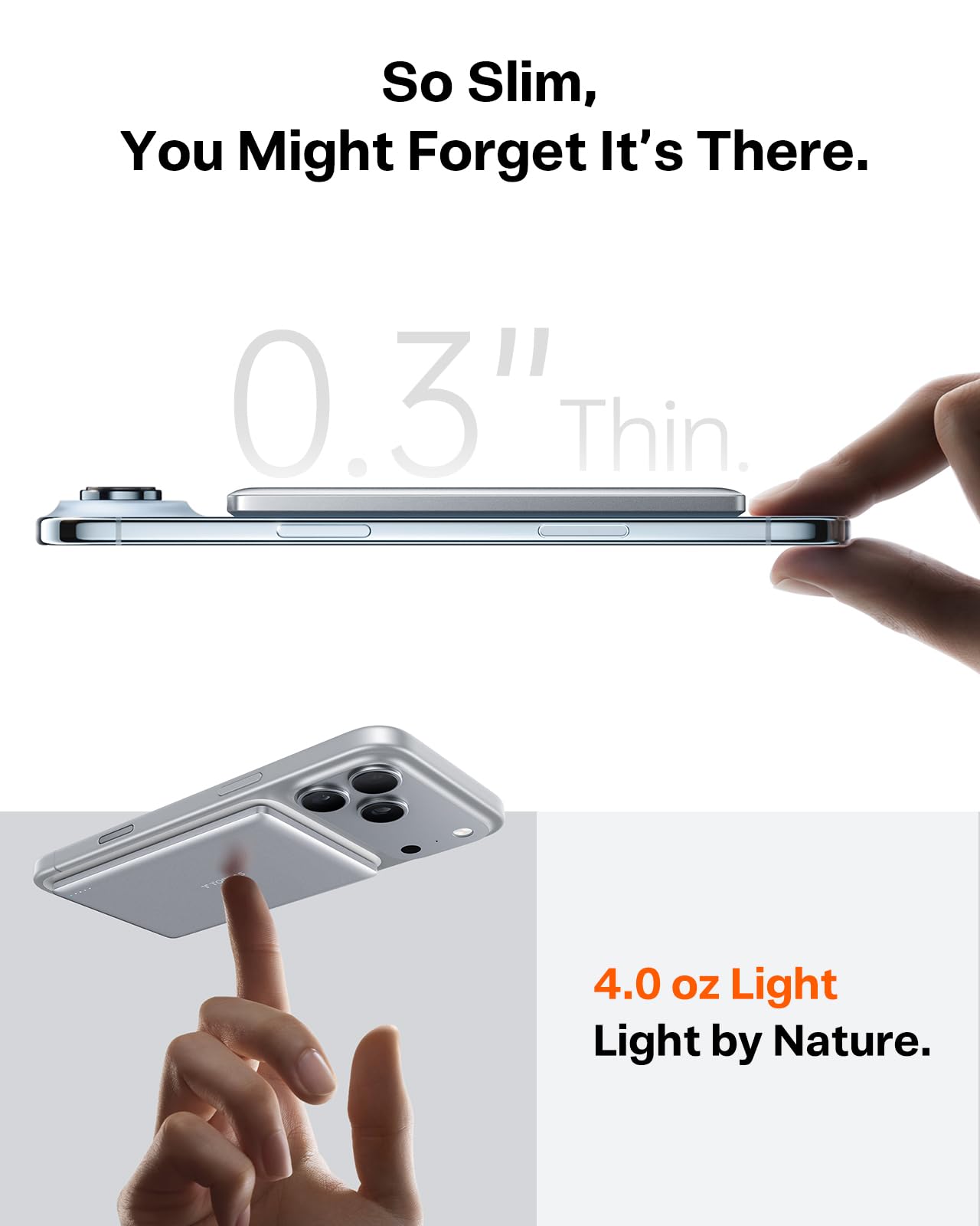 Torras Minimag Power Bank, Ultra Slim 5,000Mah Wireless Portable Charger With Usb-C Cable, Fast Charging Iphone Air Magsafe Batt