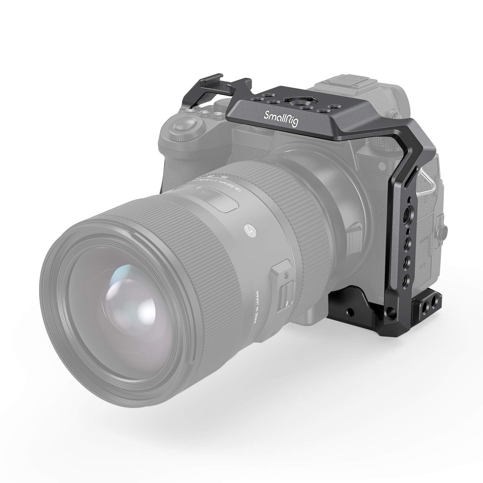 SmallRig S5 Cage Kit for Panasonic LUMIX S5 Camera, Aluminum Alloy Camera Cage with NATO Rail and Cold Shoe Mount for Microphone