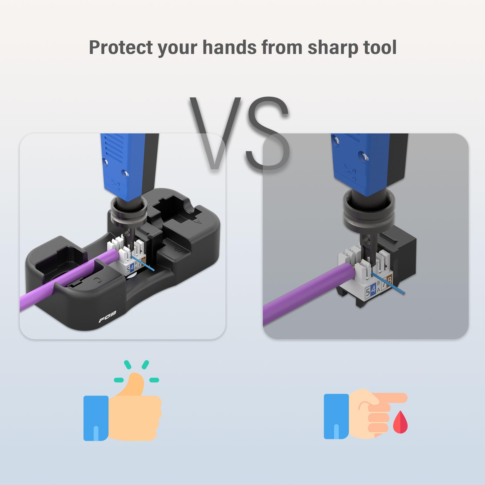 Fgb 10Gbps Cat6 Keystone Jacks And Punch Down Stand, Slim Profile Rj45 Keystone, 90 Degree Ethernet Keystone Coupler, Punch Down