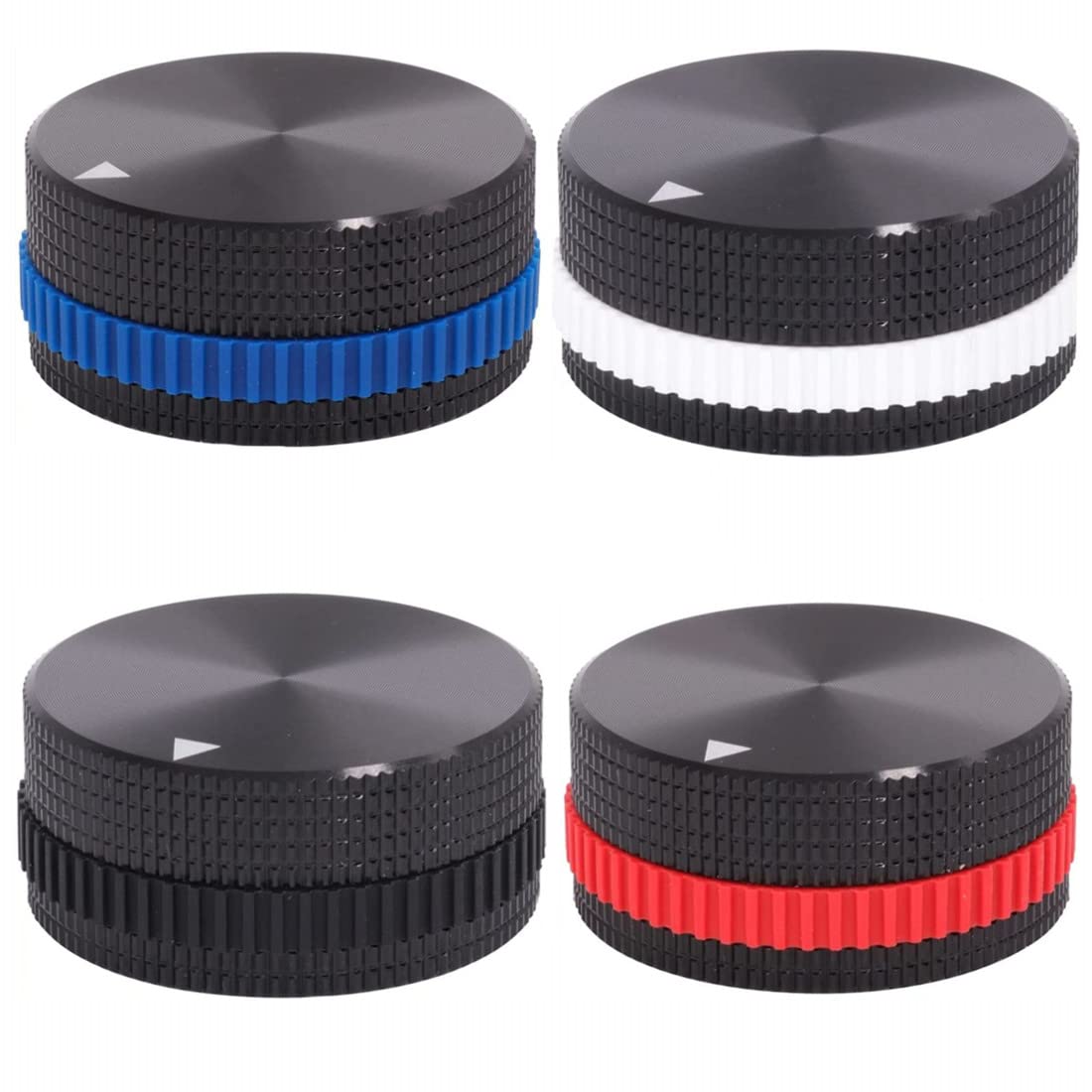 Szliyands 40 X 18Mm Aluminum Alloy Potentiometer Control Knob Volume Audio Electric Guitar Bass Screw Type, For 6Mm Diameter Sha