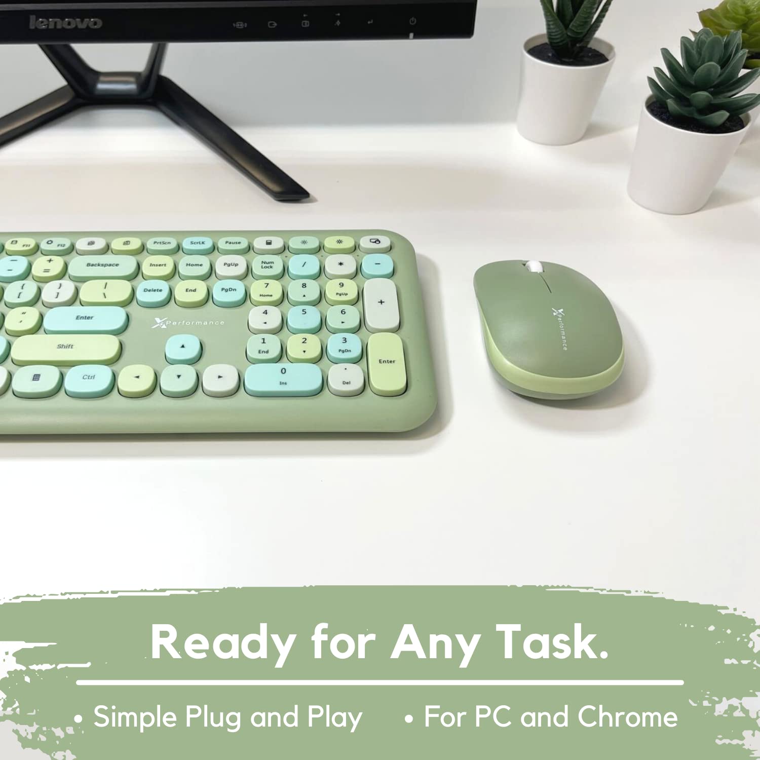 X9 Green Keyboard And Mouse Combo   2.4G Wireless Connectivity   Transform Your Space With A Cute Wireless Keyboard And Mouse Retro Set   Colorful Keyboard And Mouse   Aesthetic Keyboard