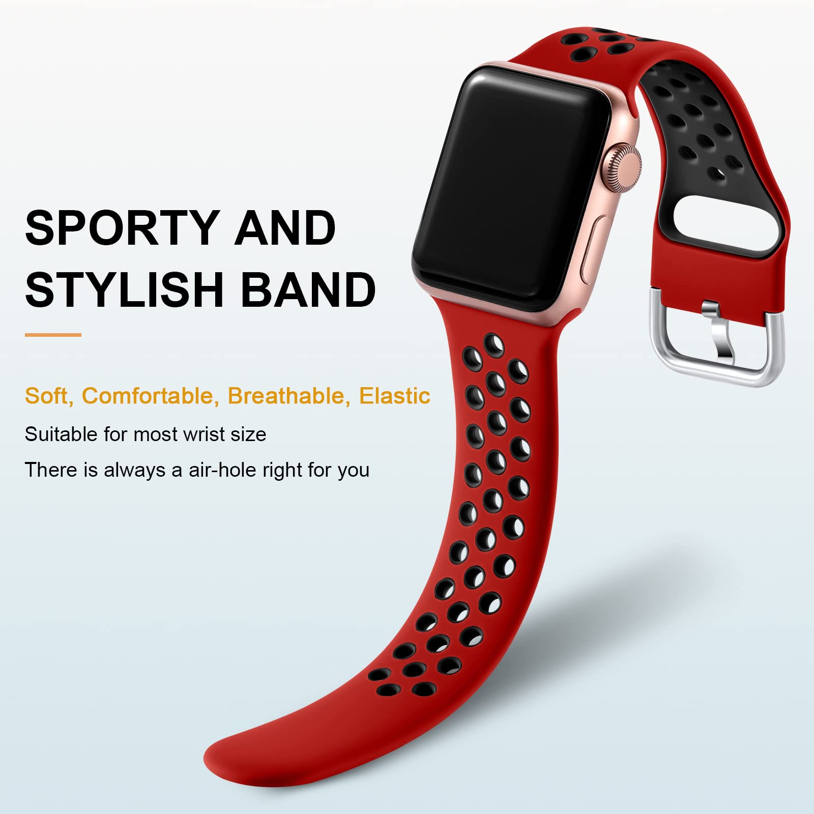 Lerobo 3 Pack Sport Bands Compatible With Apple Watch 44Mm 45Mm 42Mm 49Mm 41Mm 38Mm 40Mm For Women Men,Soft Silicone Band For Ap