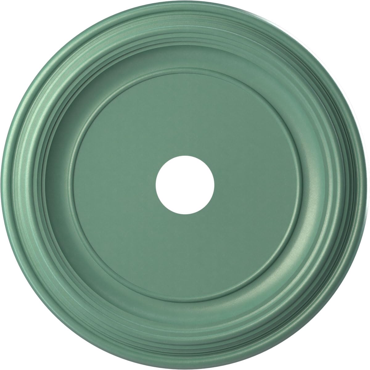 22OD x 3 1/2ID x 1 1/2P Traditional Thermoformed PVC Ceiling Medallion (Fits Canopies up to 13 1/2), Universal Pearl Metallic Se