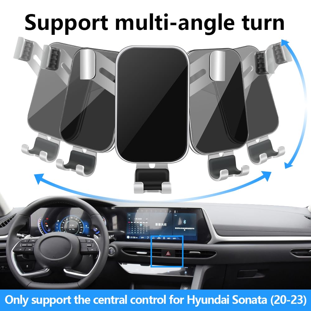 Lunqin Car Phone Holder For Hyundai Sonata 2020 2021 2022 2023 And Sonata Hybrid 2020-2023 Auto Interior Accessories Best Cell P