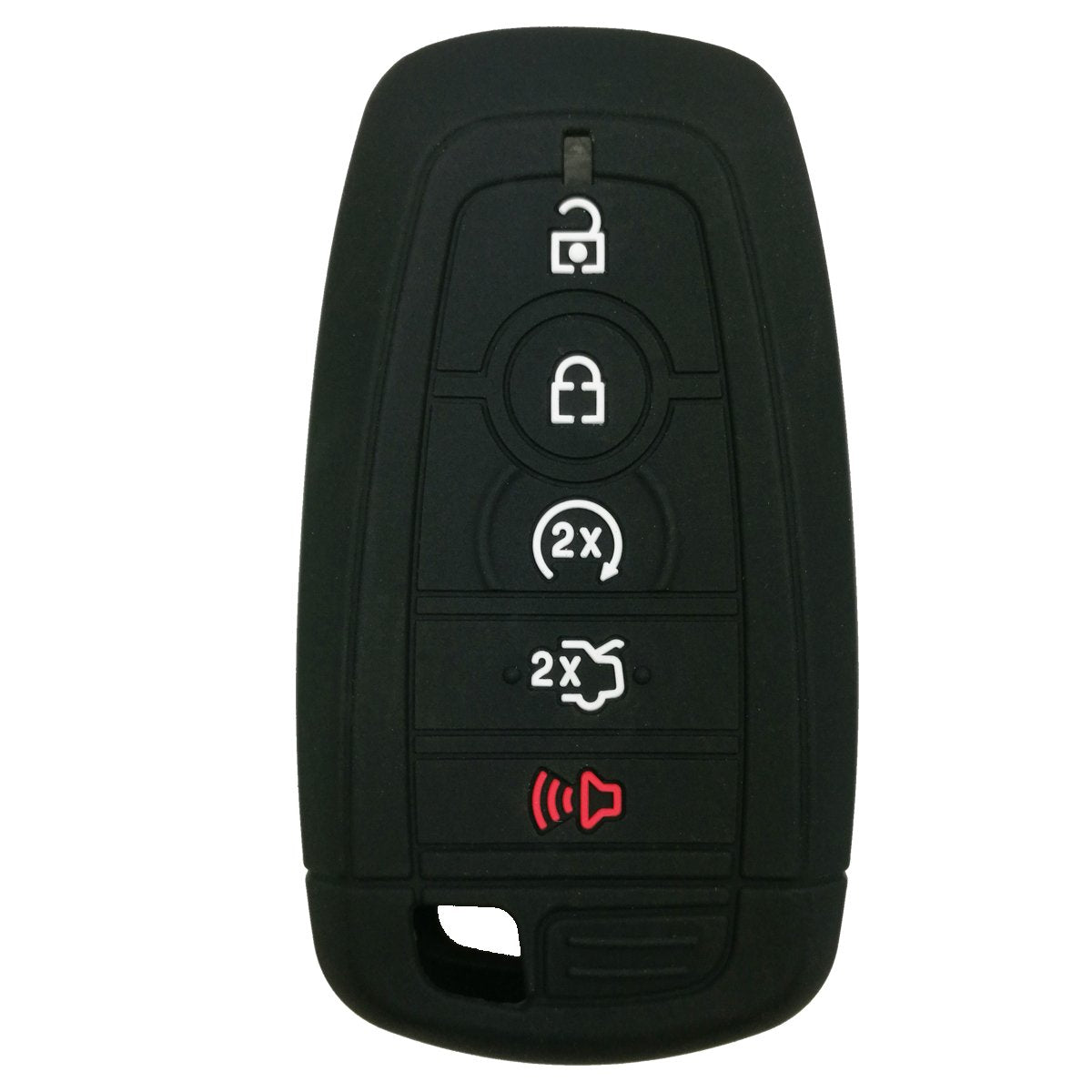 Coolbestda Rubber Smart 5Buttons Key Fob Cover Remote Case Keyless Protector Jacket For 2018 2019 2020 2021 Ford Bronco Mustang