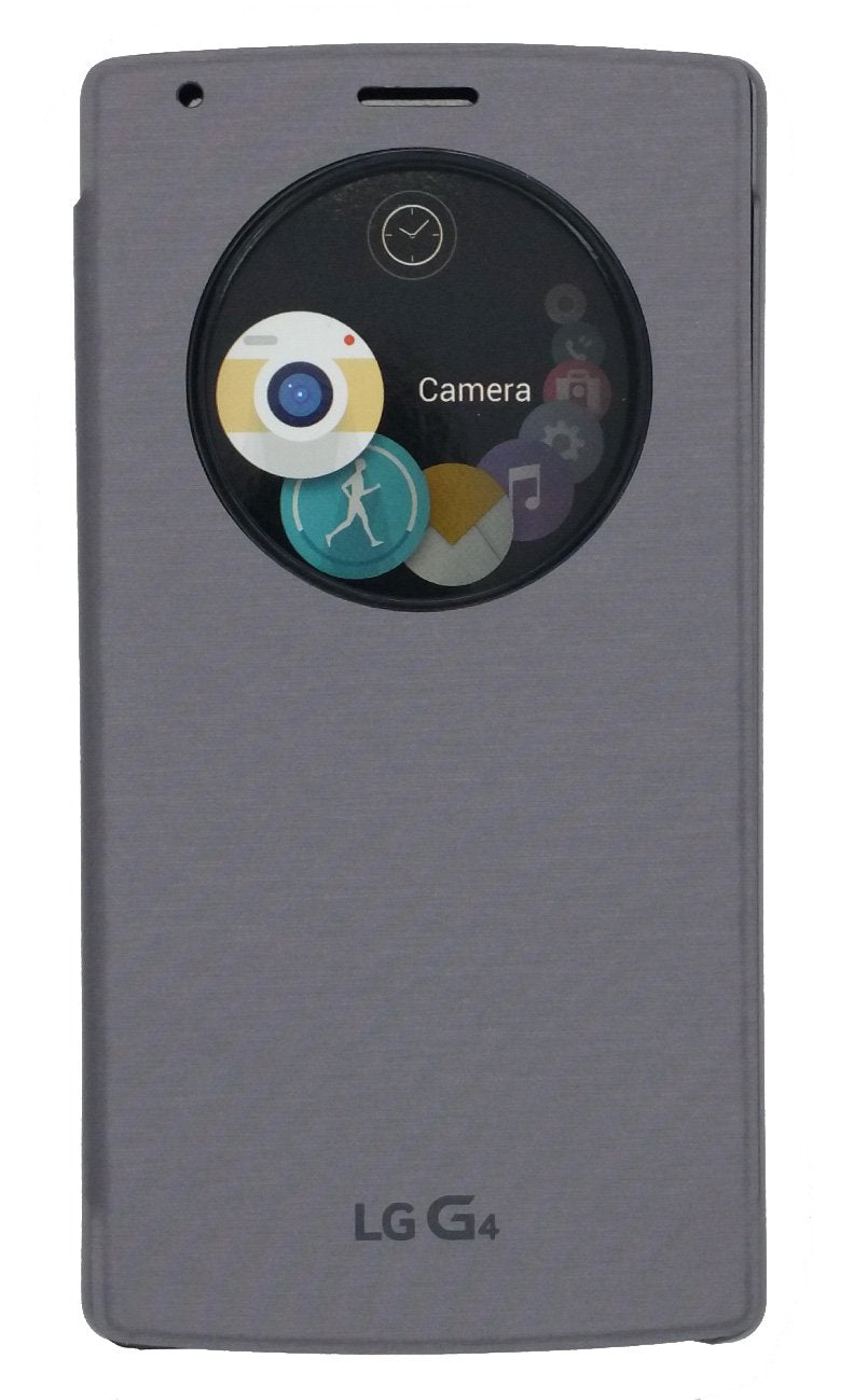 LG Electronics OEM Quick Circle Snap-On Folio Case Cover for LG G4 - In Retail Package, Violet Purple Black