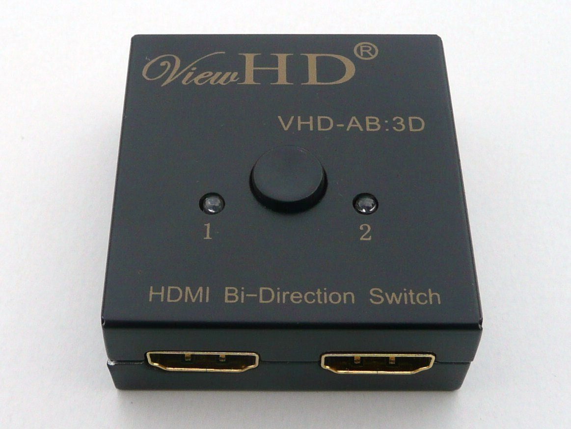 ViewHD HDMI Bi-Directional 2x1 or 1x2 A-B/AB Switch | Model: VHD-AB:3D
