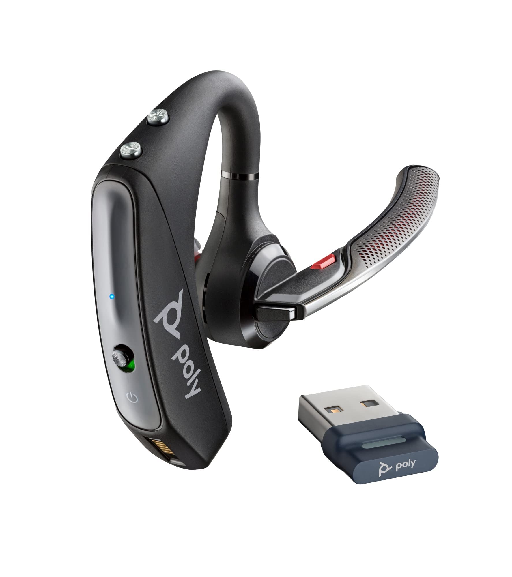 Plantronics By Poly Voyager 5200 Uc Wireless Headset & Charging Case   Single Ear Bluetooth Headset W/Noise Canceling Mic   Conn