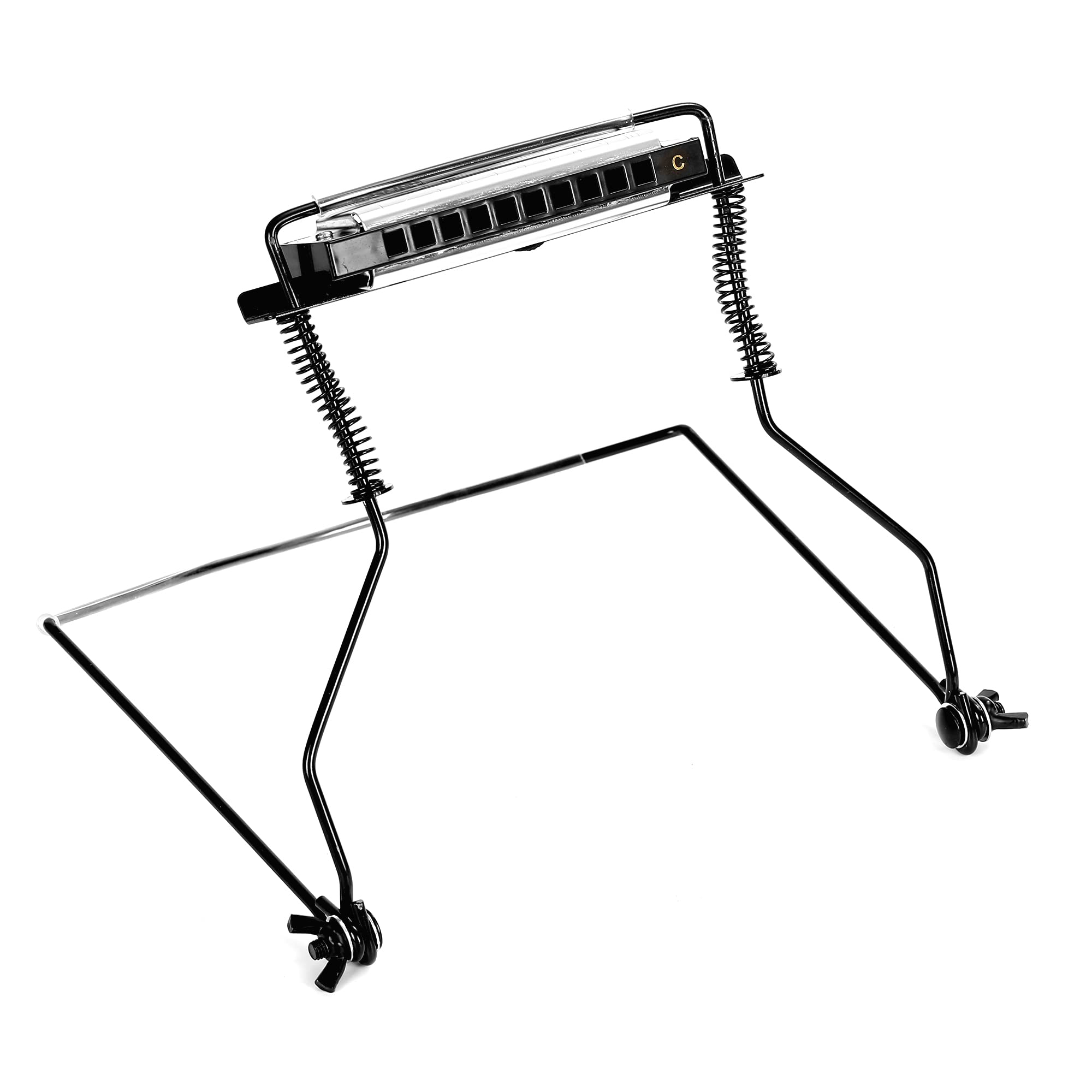 East Top 10 Hole Harmonica Holder Neck Hands Free With Anti Scratch Felt Pads To Protector Harmonica