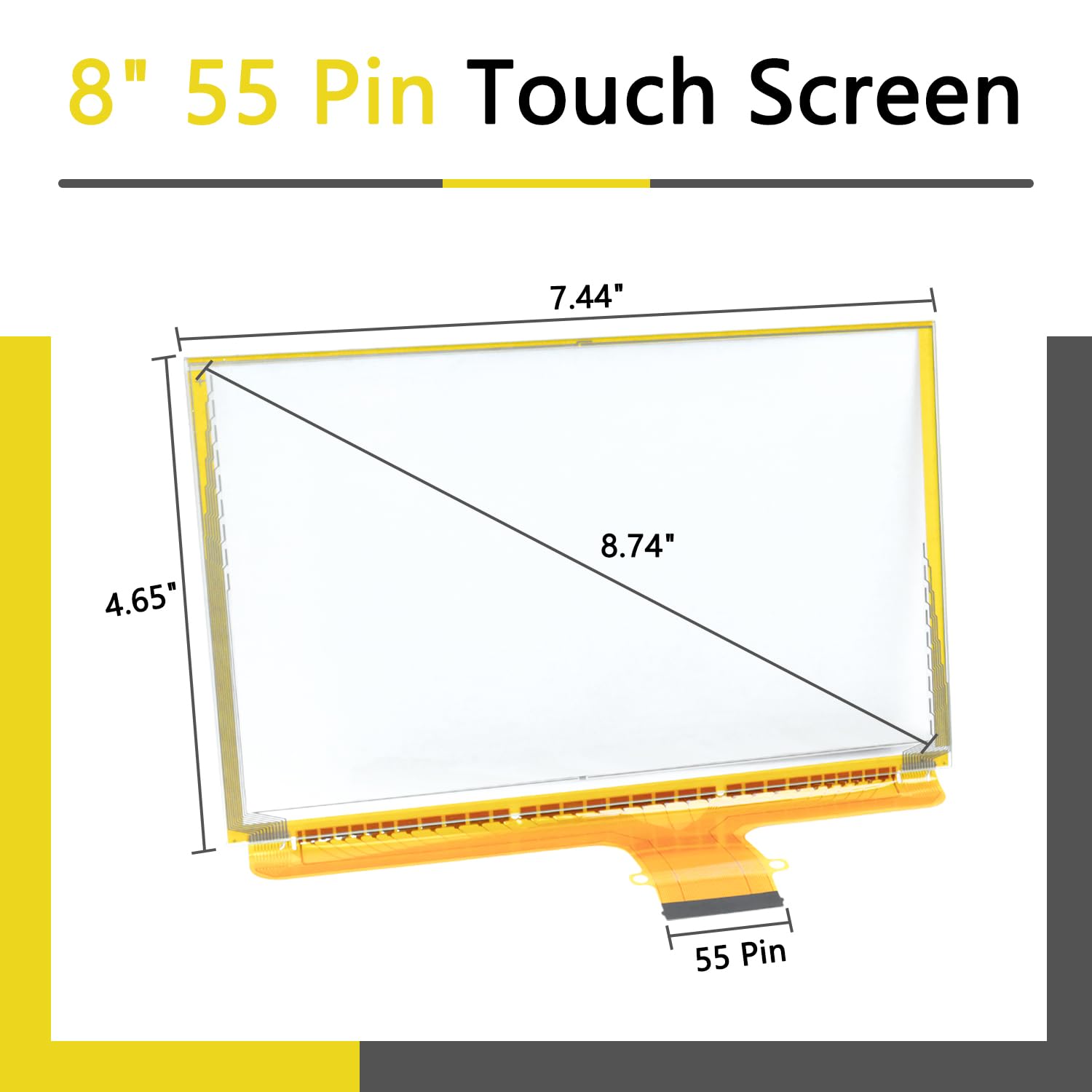 8'' 55 Pin Touch Screen Glass Digitizer Compatible For 2015 2018 Chevrolet Suburban Tahoe Chevy Colorado Silverado Gmc Canyon Si