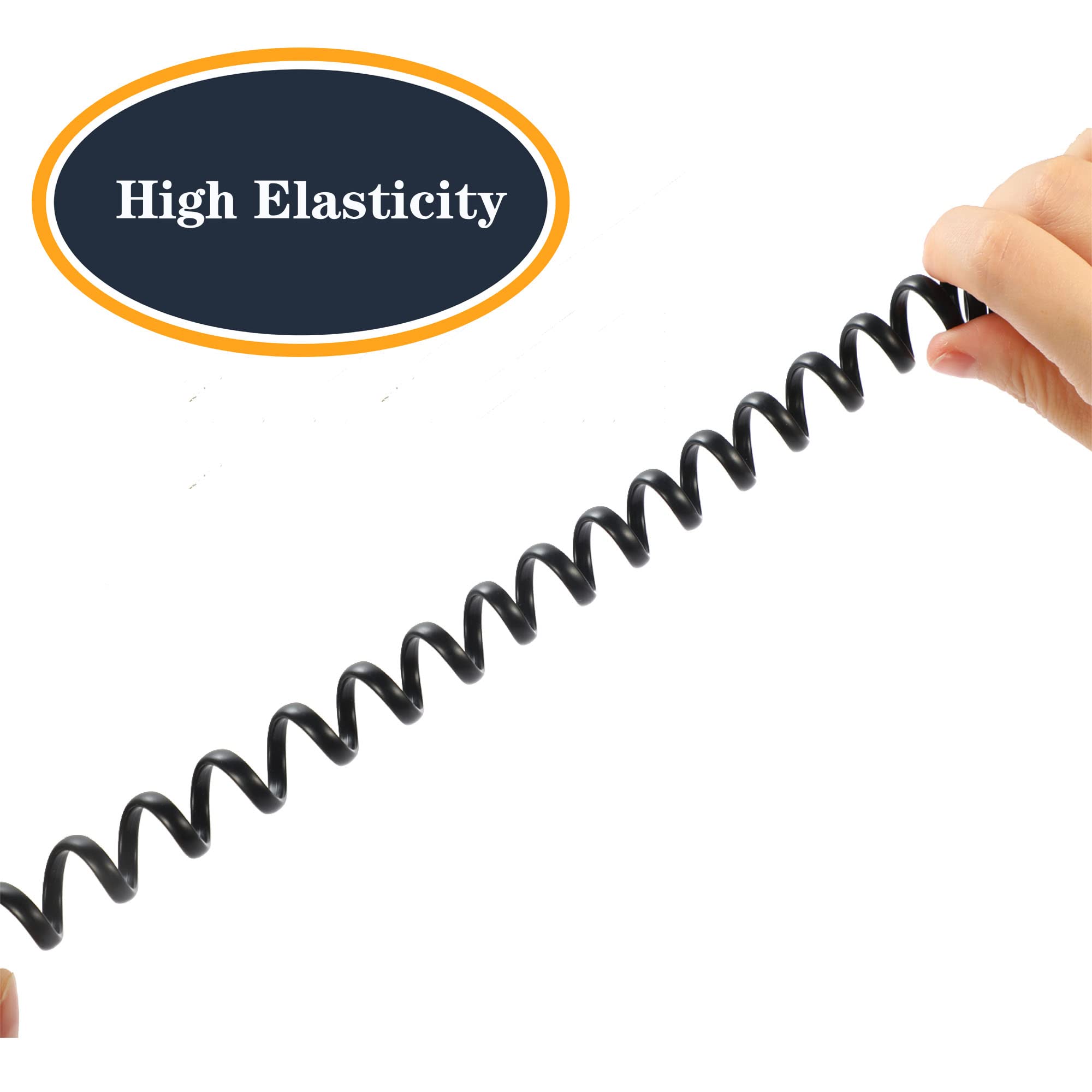 Ubramac Rj9 4P4C Telephone Cord,Telephone Handset Cord,Coiled Wire 10 Pack 8Ft Uncoiled / 1.4Ft Coiled Landline Phone Handset Ca