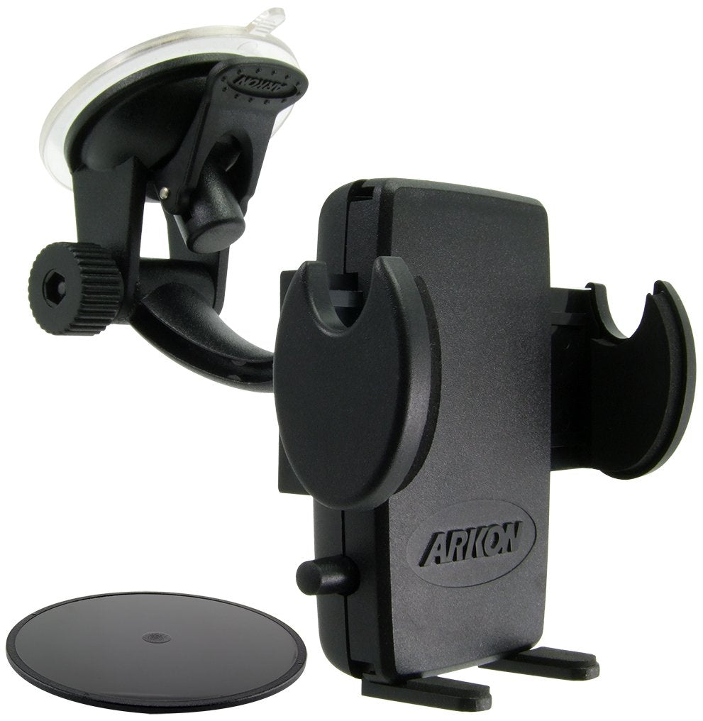 Arkon Windshield And Dash Car Phone Holder Mount For Iphone X 8 7 6S 6 Plus 8 7 6S 6 Galaxy Note Retail Black (Sm415)