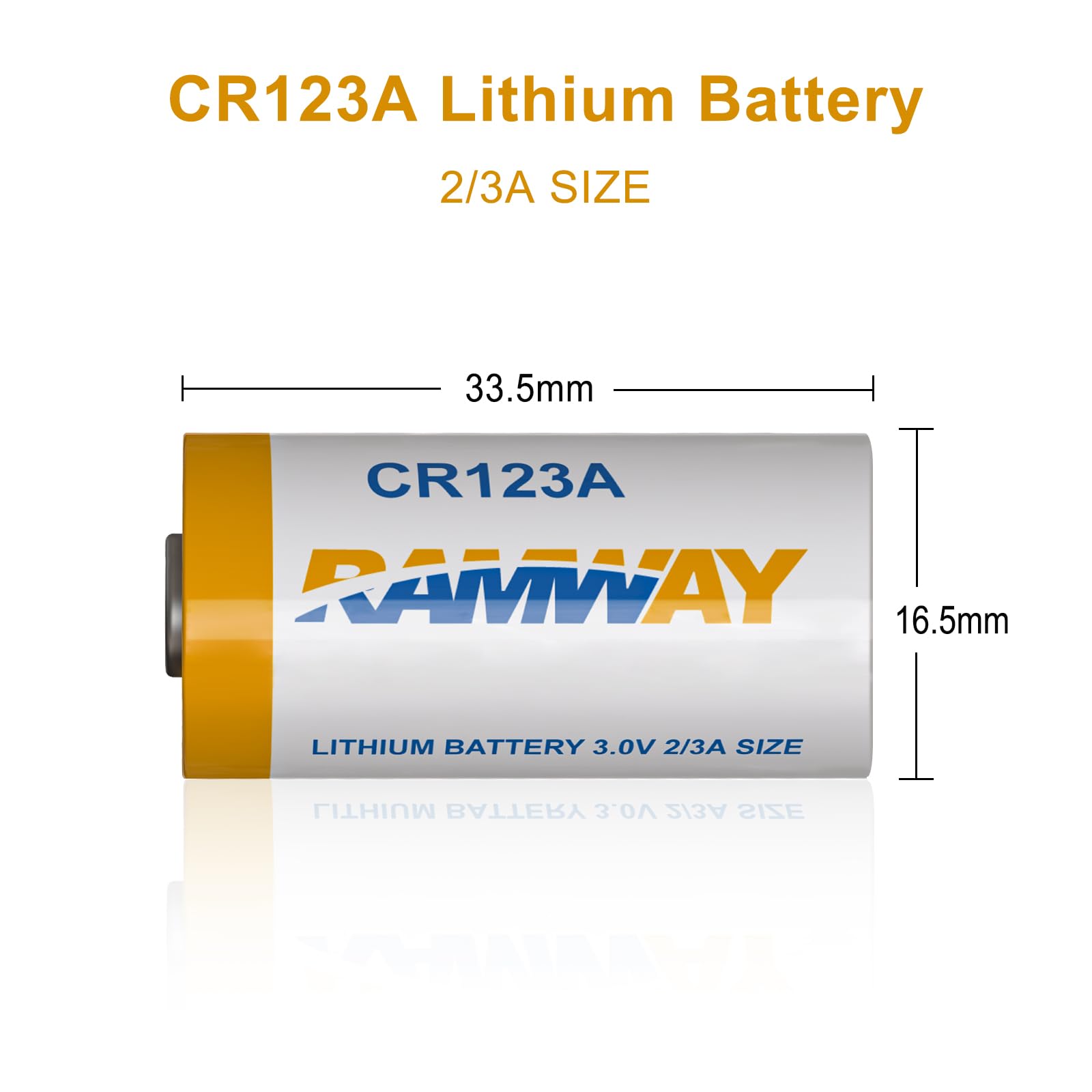 Cr123A 3V Lithium Battery 12 Pack, Cr123 Lithium Battery, 3 Volt 123A Lithium Batteries, 10 Years Shelf Life Long Lasting 123 Li