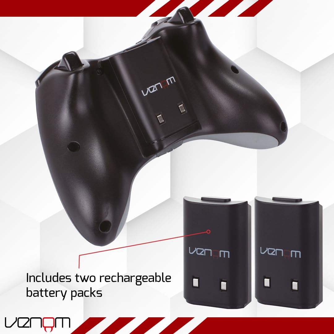 Venom Xbox 360 Twin Docking Station With 2 X Rechargeable Battery Packs: Black (Xbox 360)