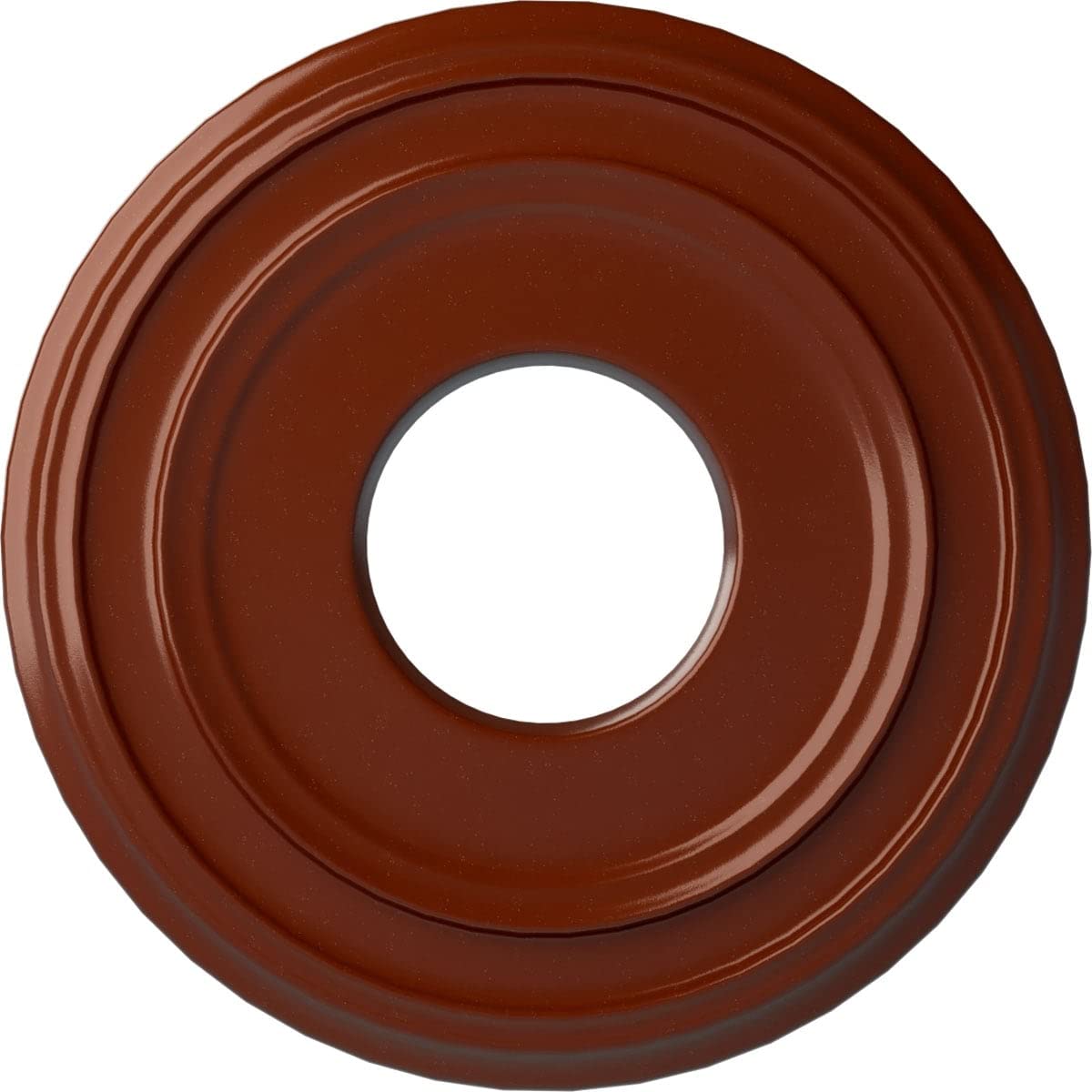 12 3/8OD x 4ID x 1 1/8P Classic Ceiling Medallion (Fits Canopies up to 7 1/4), Hand-Painted FireBrick