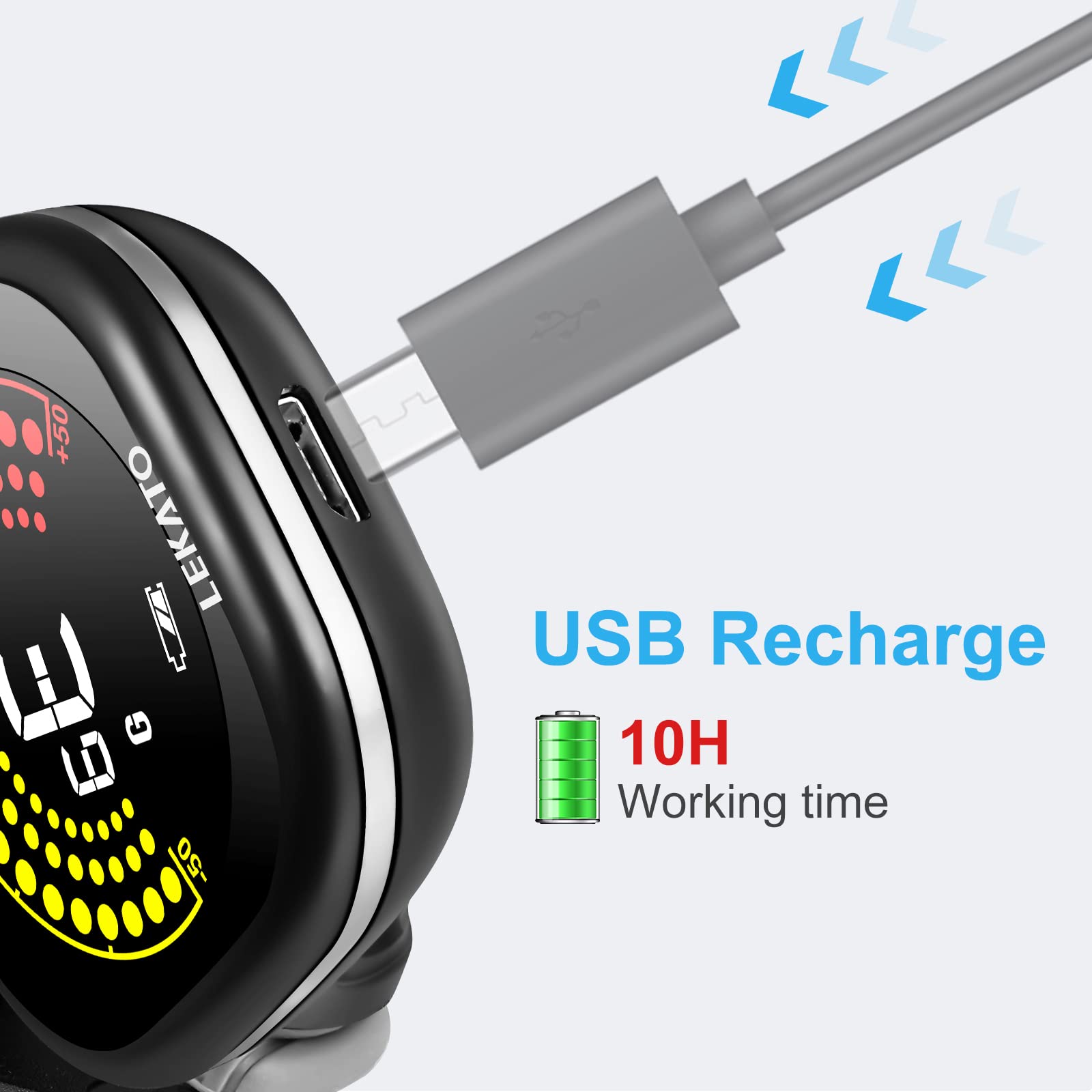 Guitar Tuner Rechargeable, Tuner Clip On For Guitar, Bass, Ukulele,Violin & Chromatic Tuning Modes, Fast Accuratie Tuning, Super