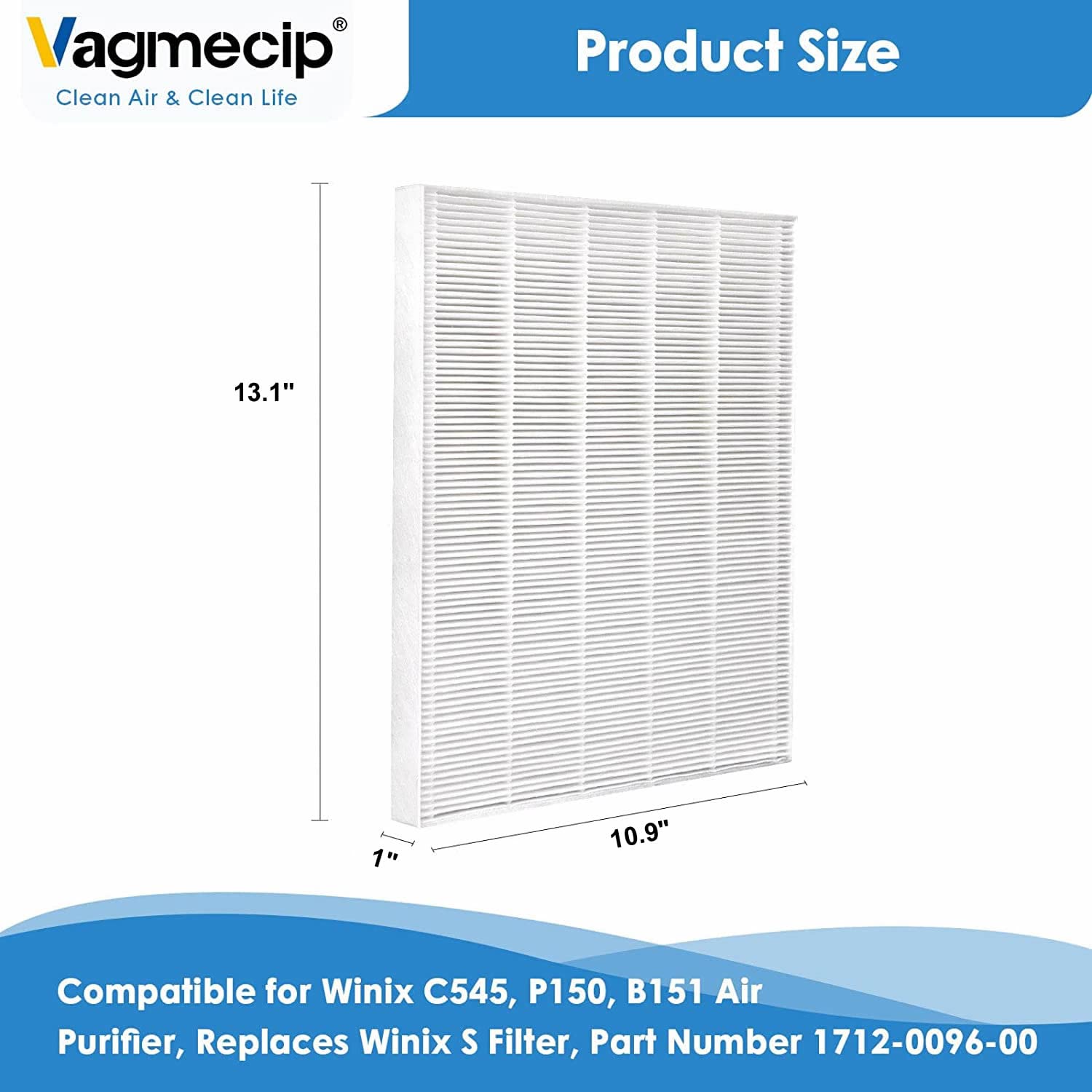 3Pack   C545 Replacement Hepa Filters Compatible With Winix C545 Air Purifier, Ture Hepa Filter S, Part Number 1712 0096 00 | 25