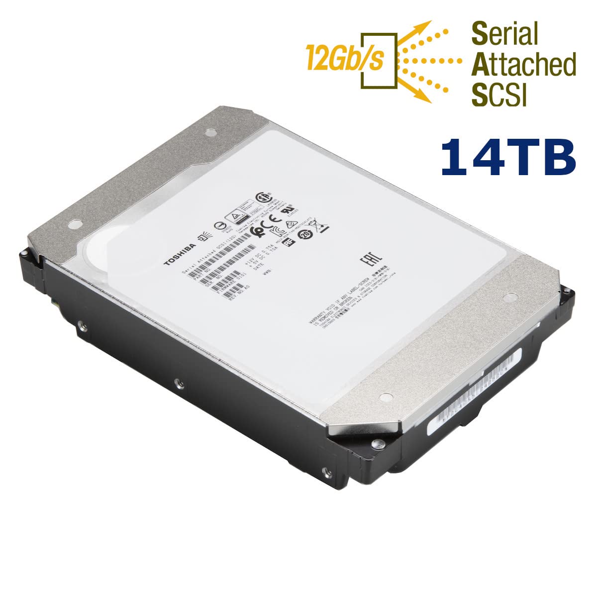 MG07SCA14TE 14TB Toshiba SAS 12 Gb/s 256MB 3.5 Inch 7200 RPM Enterprise HDD for Dell HP Lenovo Supermicro Server Hard Drive