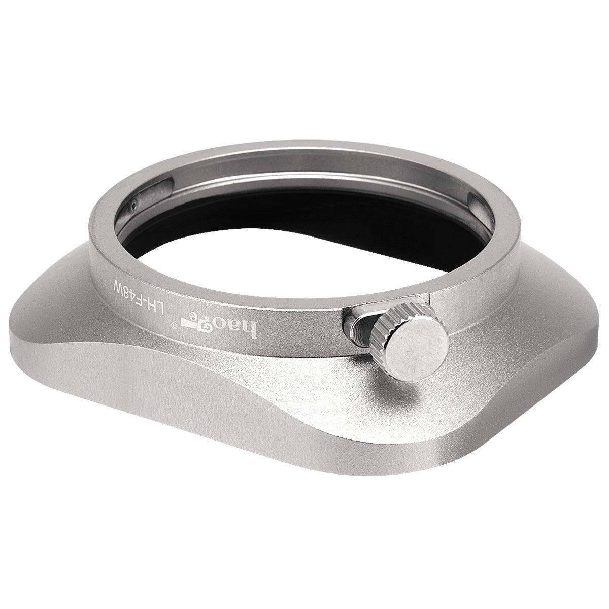 Haoge Lh-F48W Square Metal Lens Hood Shade For Olympus M.Zuiko Digital 17Mm F1.8 17 1.8 Lens Replace Olympus Lh-48B Silver