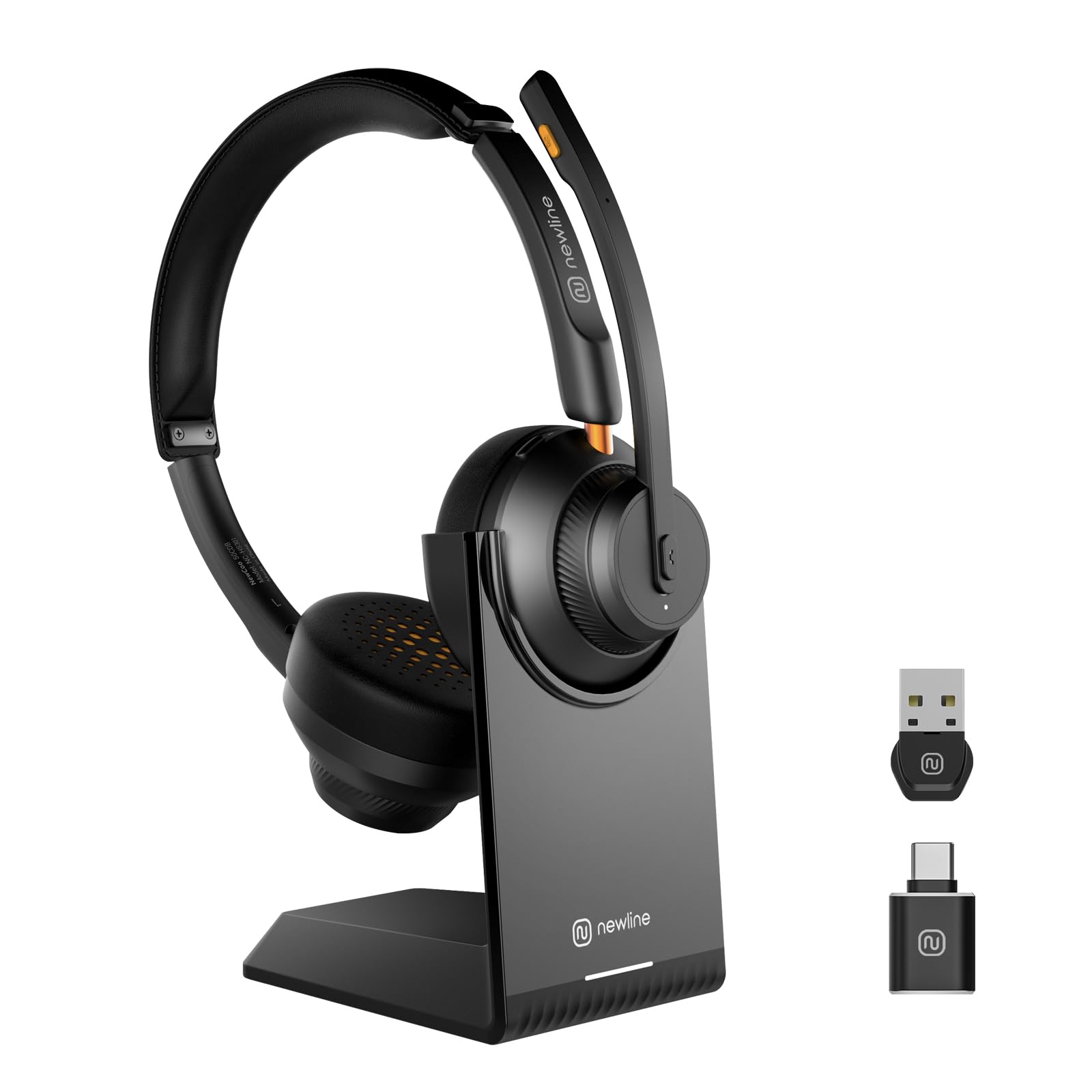 N Newline Wireless Headsets Ai Noise Cancelling Conferencing Headset For Office With Mic, Pc, Mobile Phone, Suitable For Zoom, T