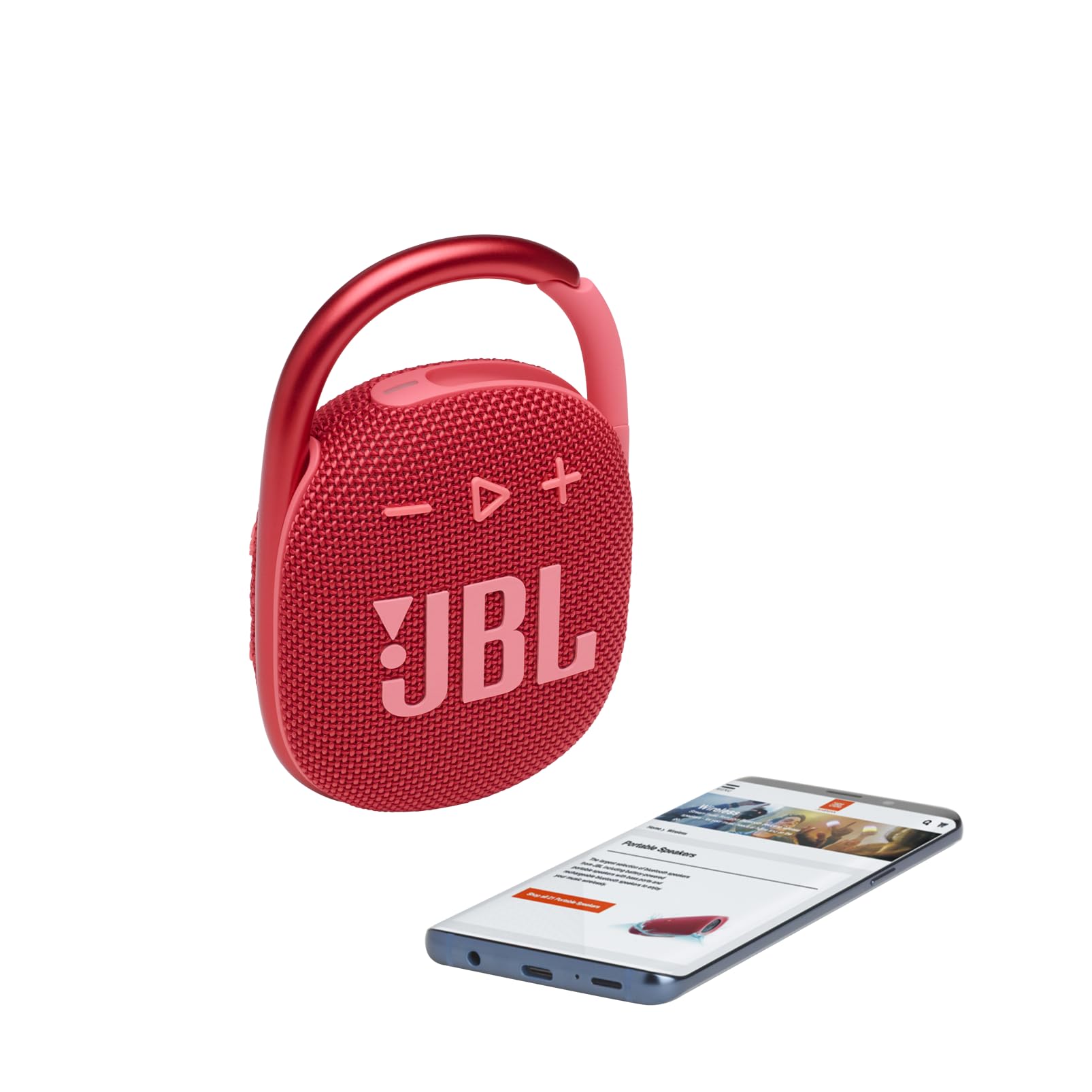 Jbl Clip 4 - Portable Mini Bluetooth Speaker, Big Audio And Punchy Bass, Integrated Carabiner, Ip67 Waterproof And Dustproof, 10