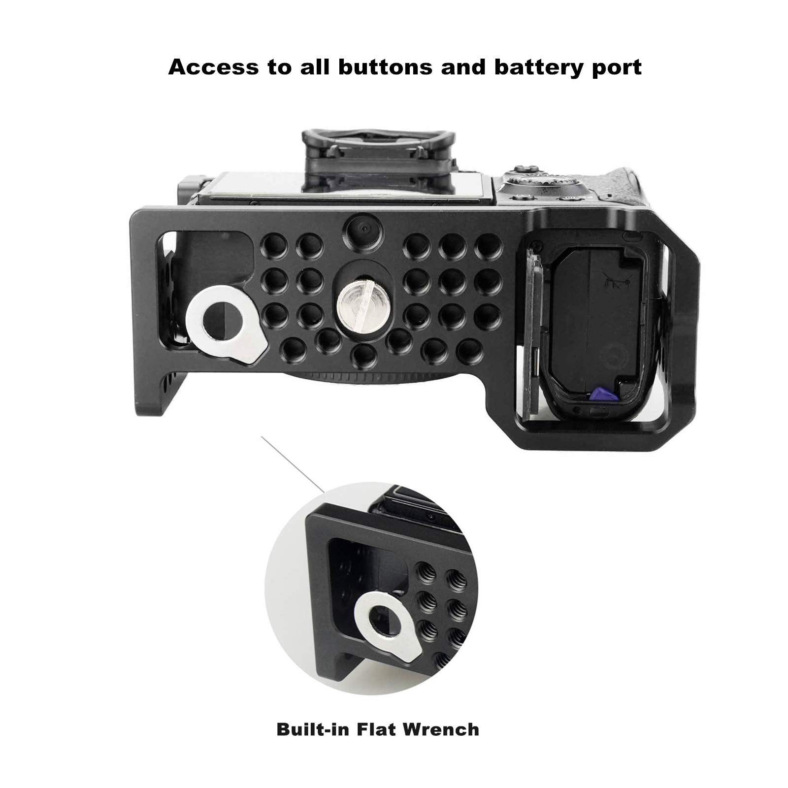 Magicrig Camera Cage With Top Handle Grip For Sony A7Riii /A7Iii /A7M3 Camera To Quick Release Extension Kit