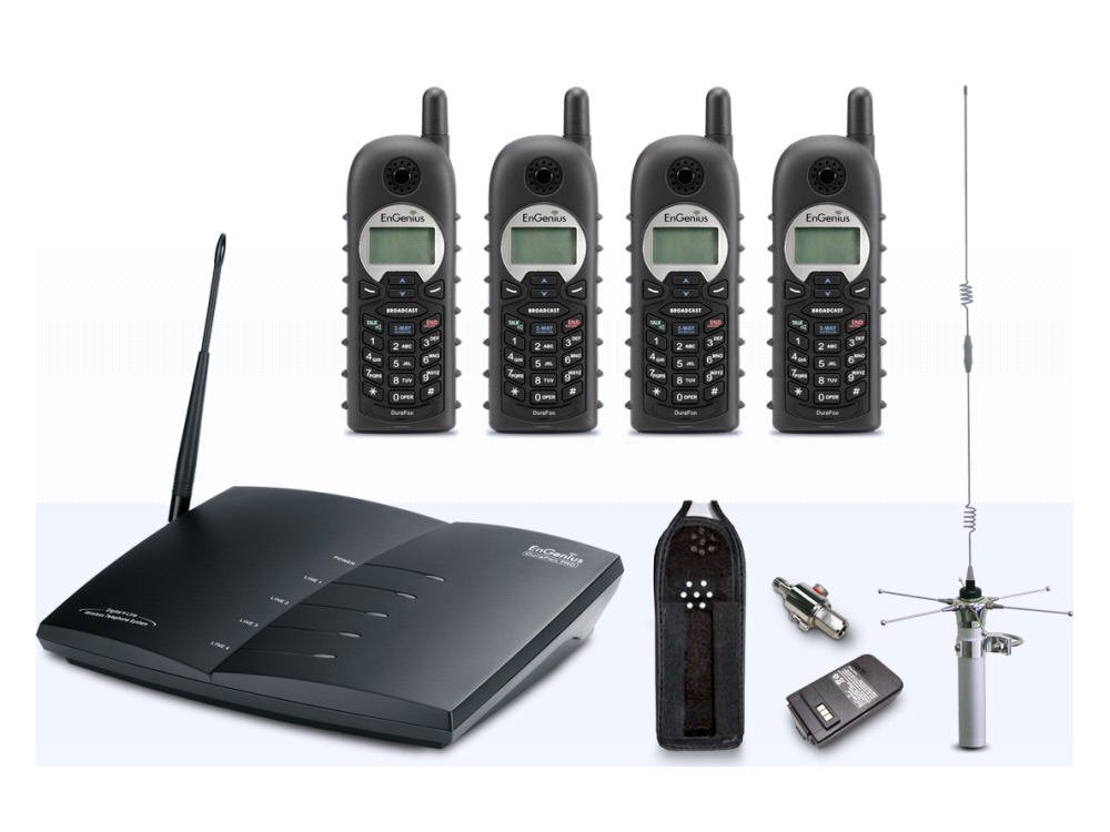 Engenius Technologies,Inc Engenius Technologies,Inc Durapro Pib20L Ind Durafon Pro Base / (4) Handset Bundle W/20M Internal Ante