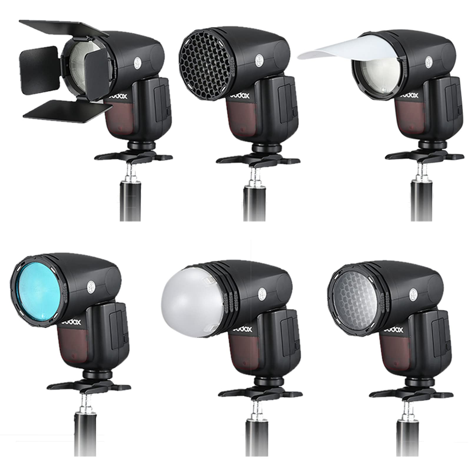 Letwing Tr 09 Magnetic Round Head Flash Accessory Kit For Godox V1 Flash Godox V1 Pro Flash And Godox H200R Godox Ad200 Ad200Pro