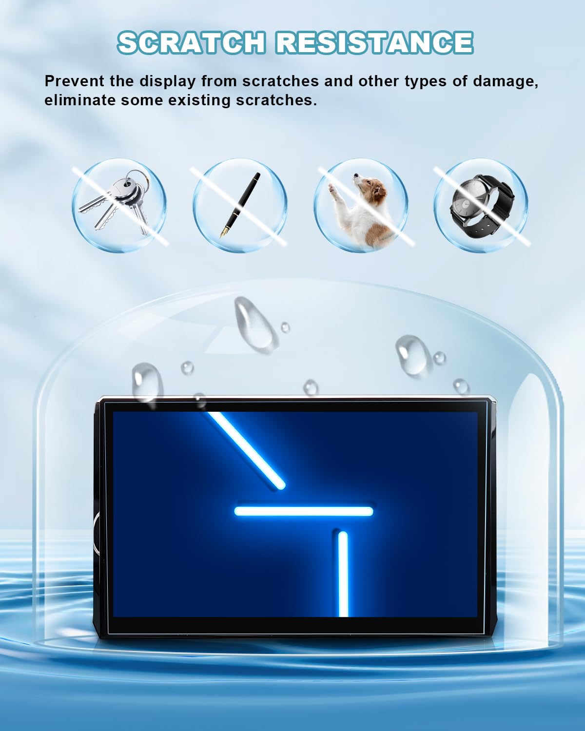 Cdefg 2 Pack Anti Reflection Screen Protector Compatible With 2024 Toyota Tacoma Trd/ Limited/ Trailhunter/ Sr/ Sr5 14 Inch, Anti Glare Anti Scratch Touch Screen Guard For 2024 Tacoma Pickup Truck