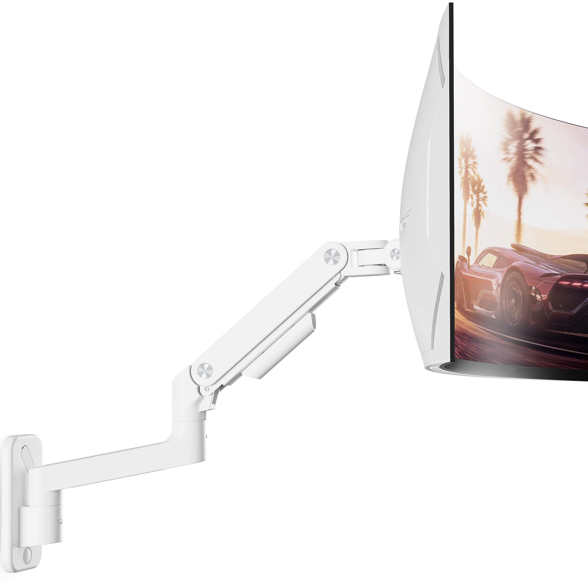 Ares Wing Wall Mount Monitor Arm For 17 49 Inch Ultrawide Monitors, Heavy Duty Single Monitor Mount Holds 44 Lbs, Fully Adjustab