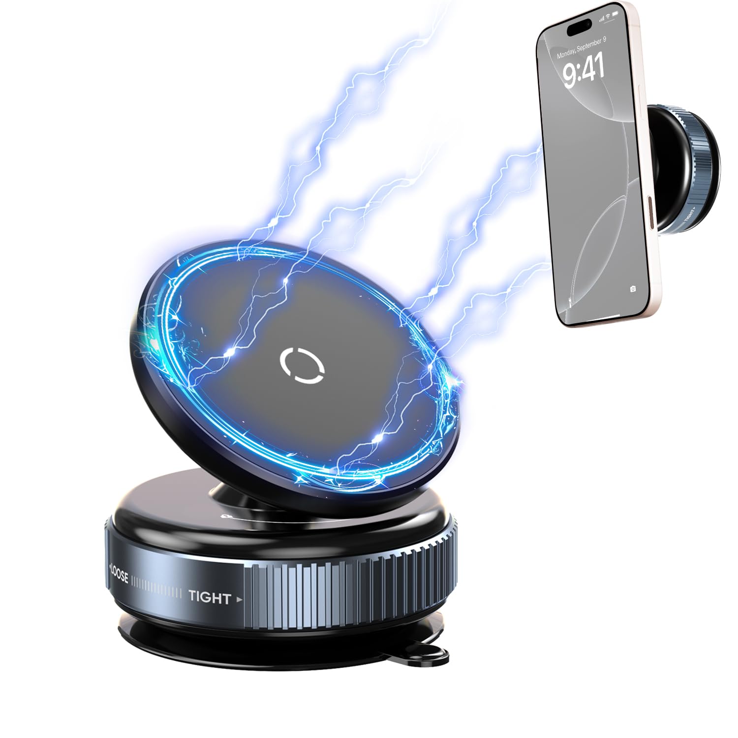 Ultra Vacuum Magnetic Suction Car Phone Holder, 360 Rotatable Car Phone Mount, Suction Cup Car Phone Mount For Iphone 16/15/14/1