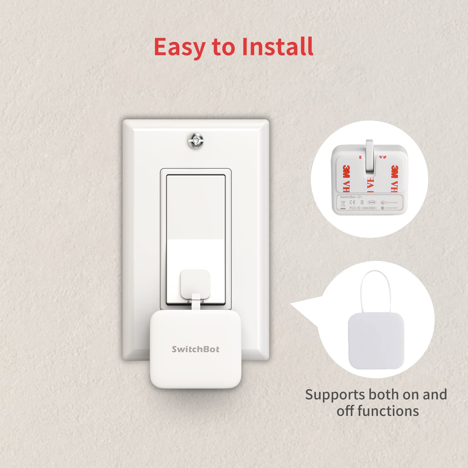 Switchbot Smart Switch Button Pusher(3Pack) With Hub Mini   Smart Switch Button Pusher, Wireless App & Timer Control, Compatible