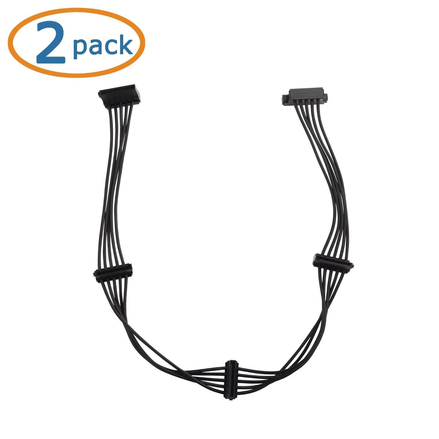 Cable Matters 2 Pack 15 Pin SATA to 4 SATA Power Splitter Cable   18 Inches