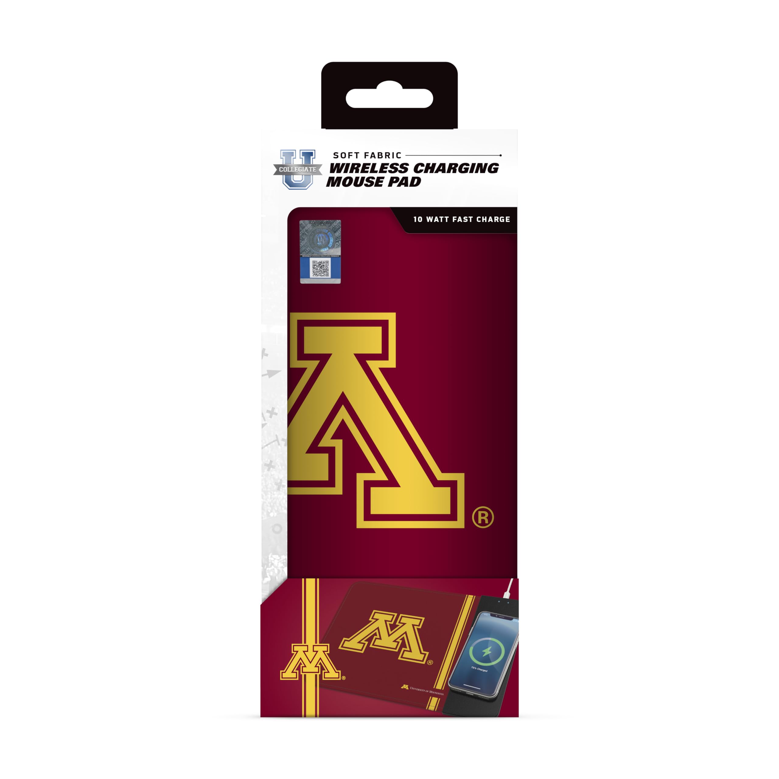 Soar Ncaa Wireless Charging Mouse Pad, Minnesota Golden Gophers