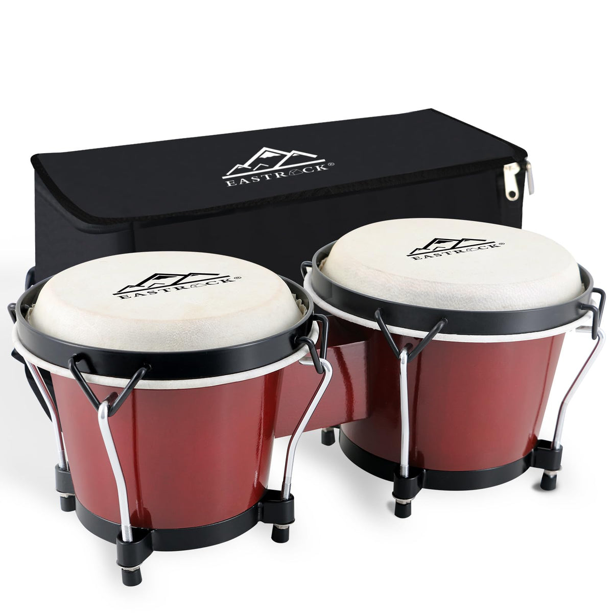 Eastrock Bongo Drum 6    And 7    Bongos Set For Adults Kids Beginners Professionals Tunable Wood And Metal Drum Percussion Inst