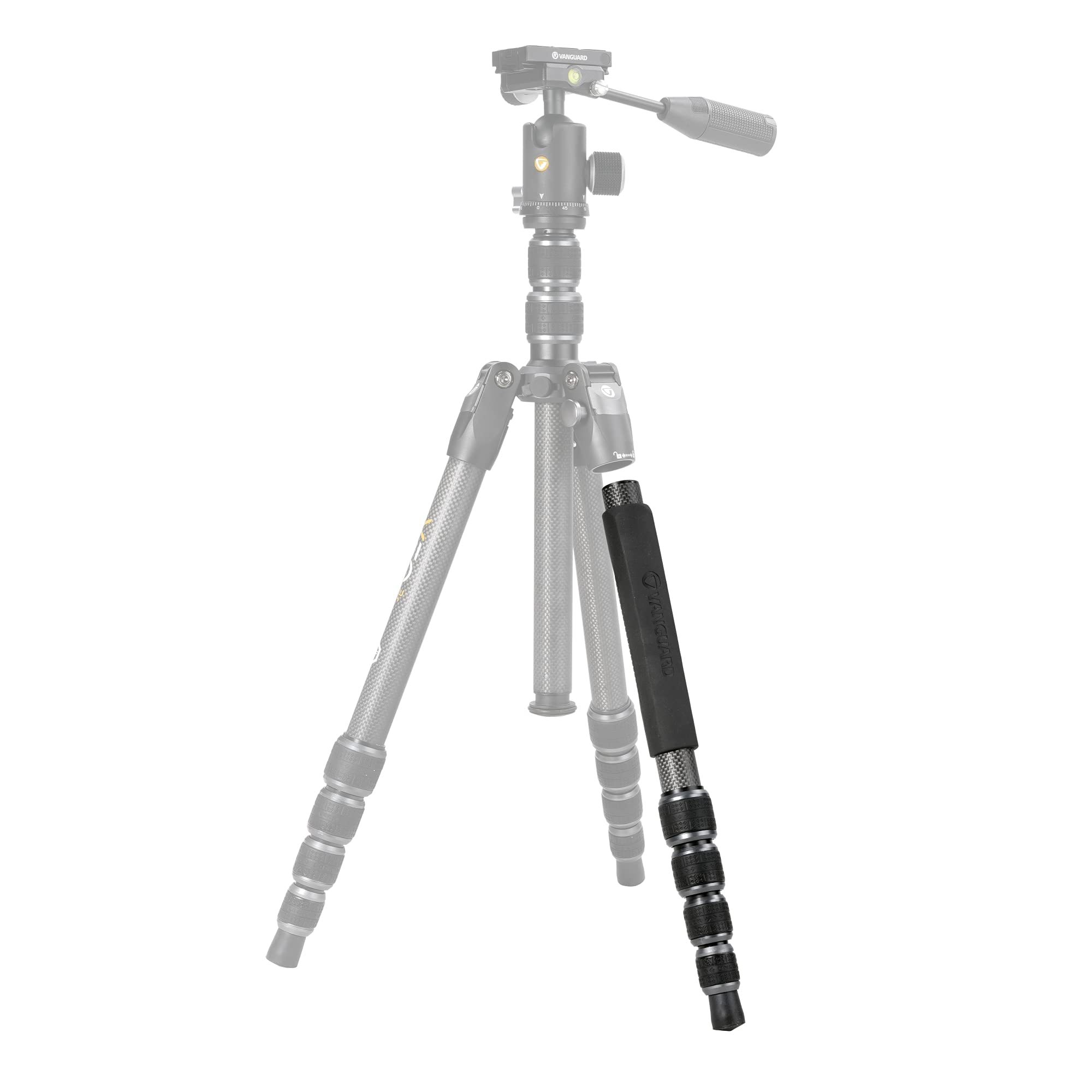Vanguard Veo3T235Cbp Carbon Fiber Travel Tripod With Ball Head, Removeable Pan Handle, And Quick Shoe With Built In Smartphone Holder