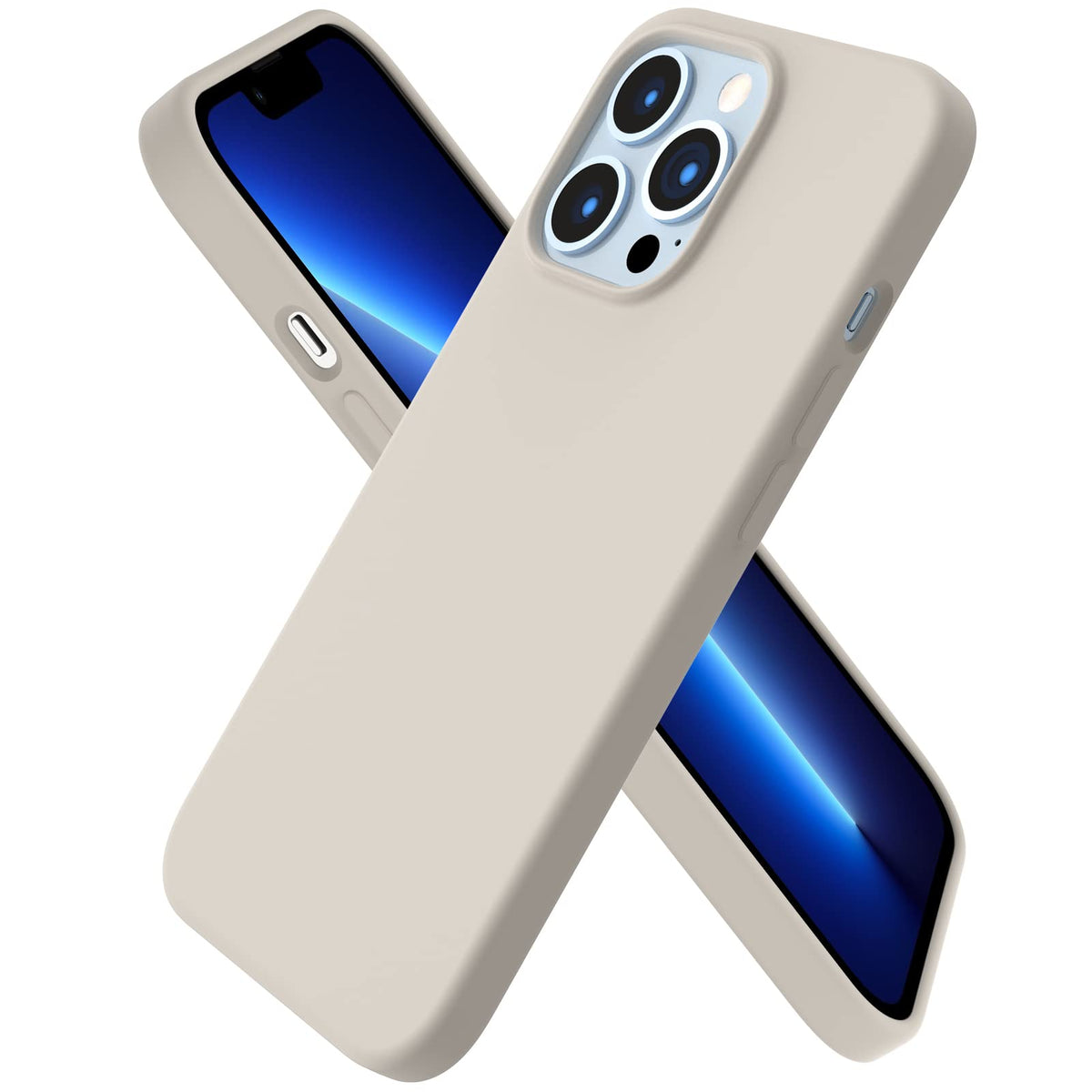 Ornarto Compatible With Iphone 13 Pro Case 6.1, Slim Liquid Silicone 3 Layers Full Covered Soft Gel Rubber Case Cover 6.1 Inch S