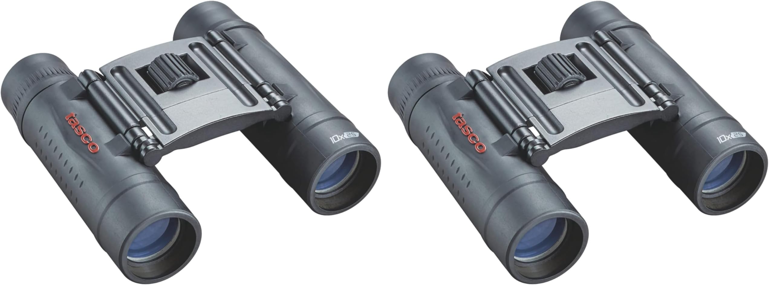Tasco TAS168125-BRK Essentials Binoculars 10x25, Black (Pack of 2)