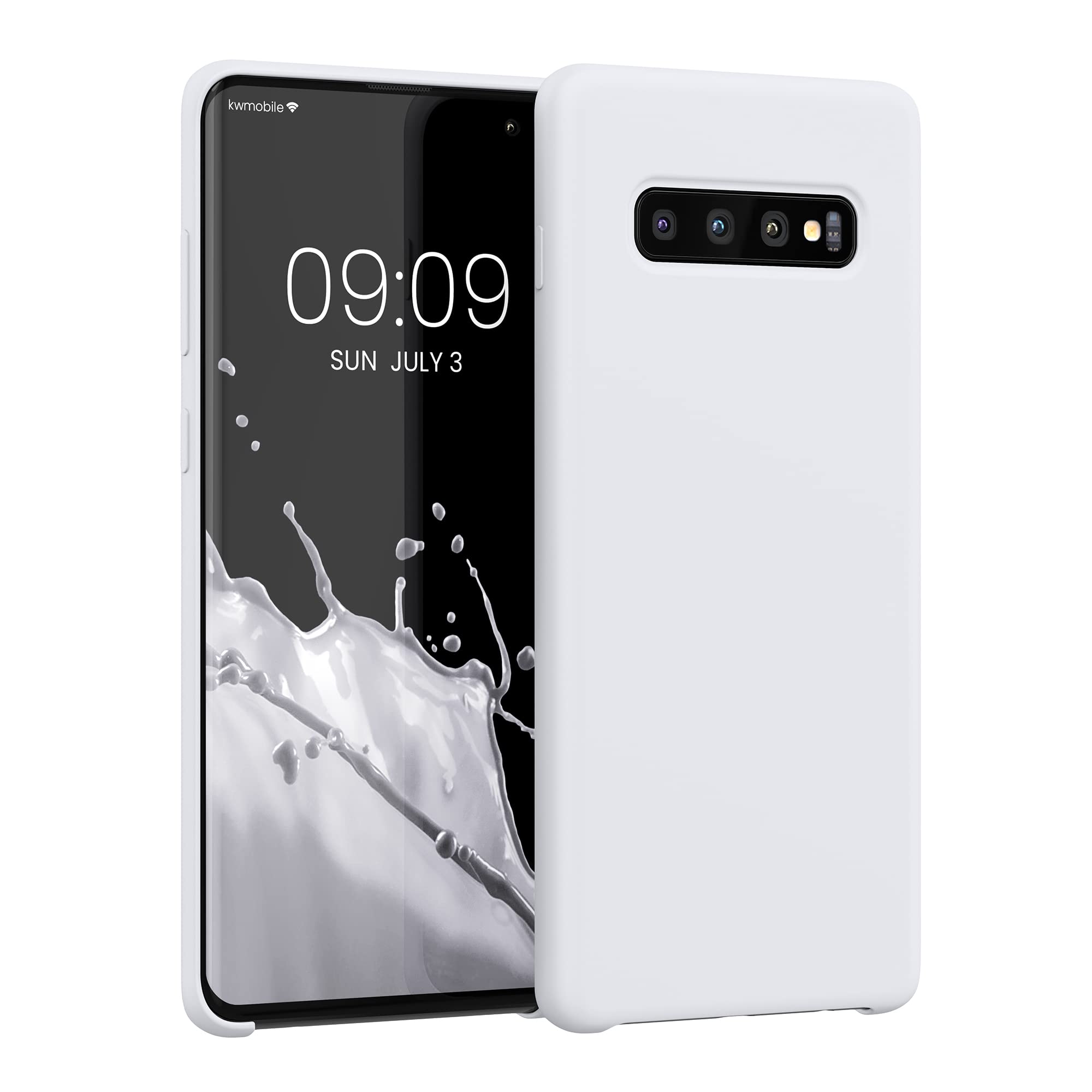 kwmobile Case Compatible with Samsung Galaxy S10 Plus / S10+ Case - TPU Silicone Phone Cover with Soft Finish - White Matte
