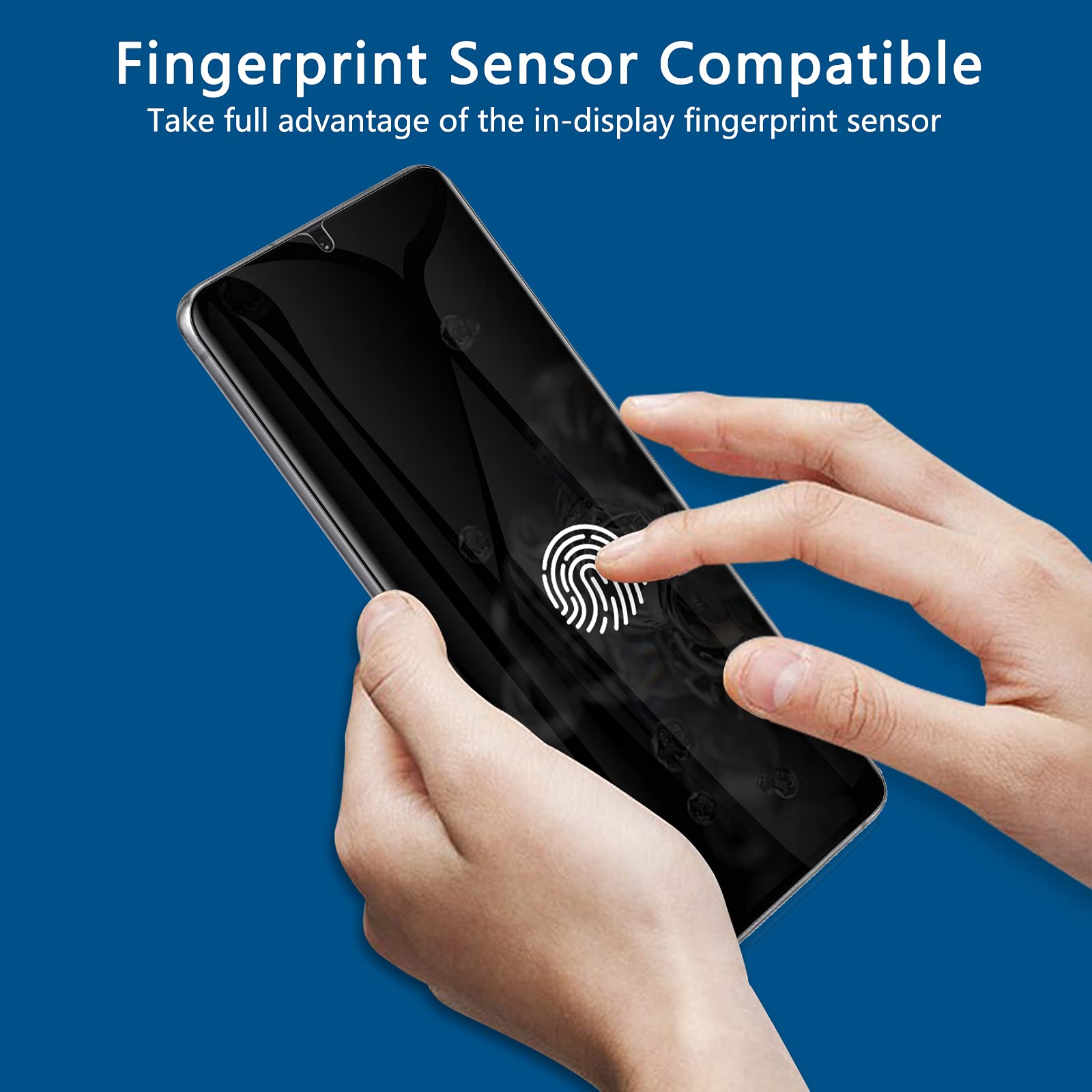 Lywhl [2 Pack] For Samsung Galaxy S20 Ultra Privacy Screen Protector, [Support Fingerprint Id] Anti Spy Full Adhesive Flexible F