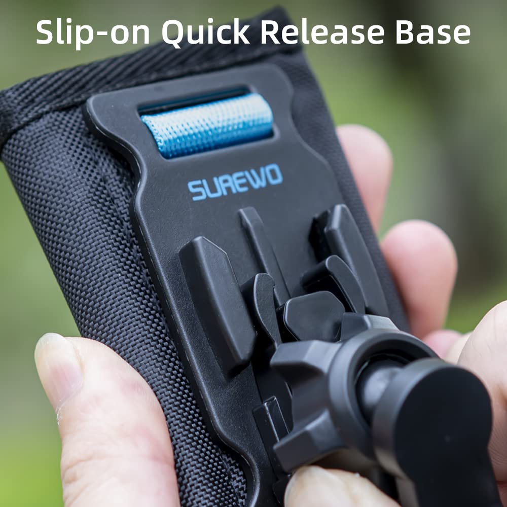 Surewo Bag Backpack Shoulder Strap Mount With Universal Ball J Hook Compatible With Gopro Hero 13/12/11/10/9/8/7/(2018)/6/5 Black,Dji Osmo Action 5 Pro/4/3 And Most Action Cameras