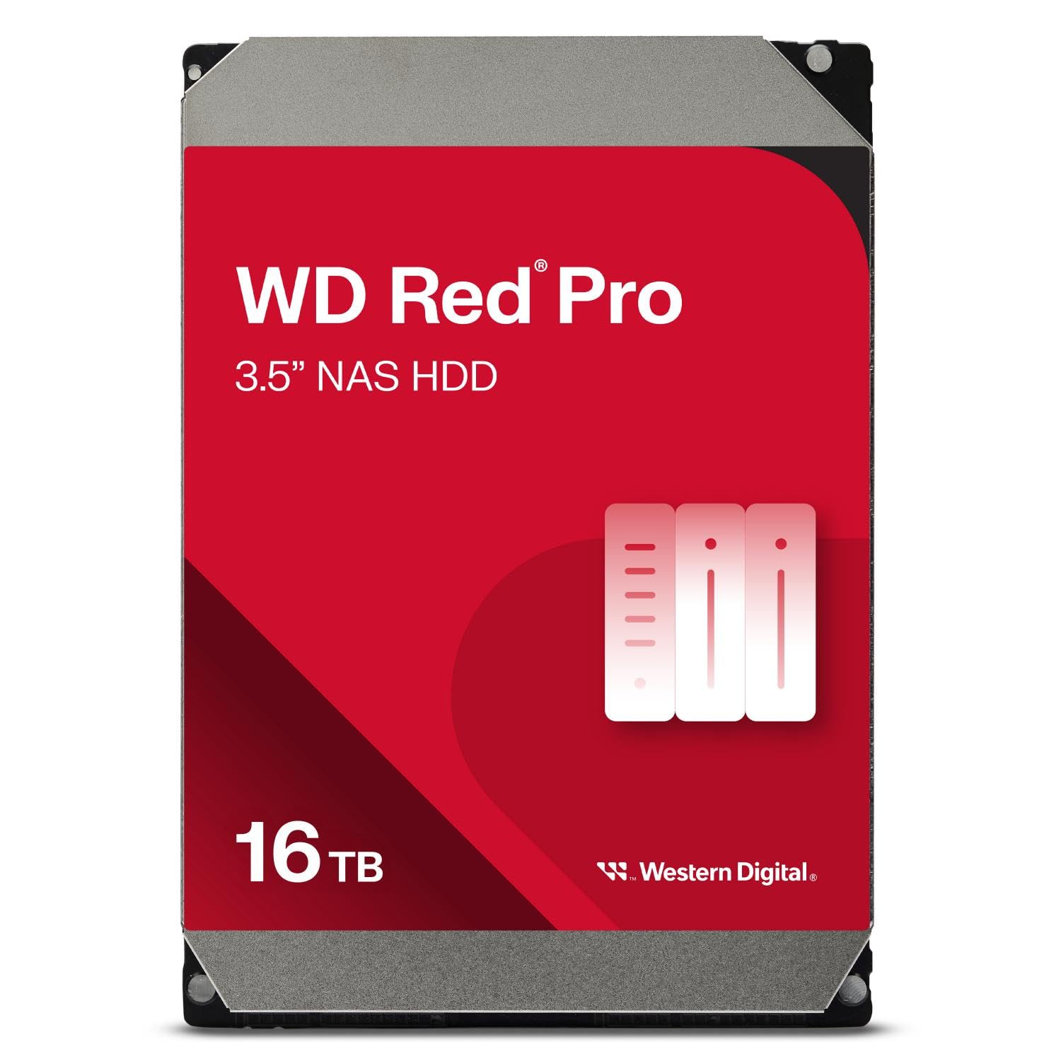 Western Digital 16TB WD Red Pro NAS Internal Hard Drive HDD - 7200 RPM, SATA 6 Gb/s, CMR, 512 MB Cache, 3.5 - WD161KFGX