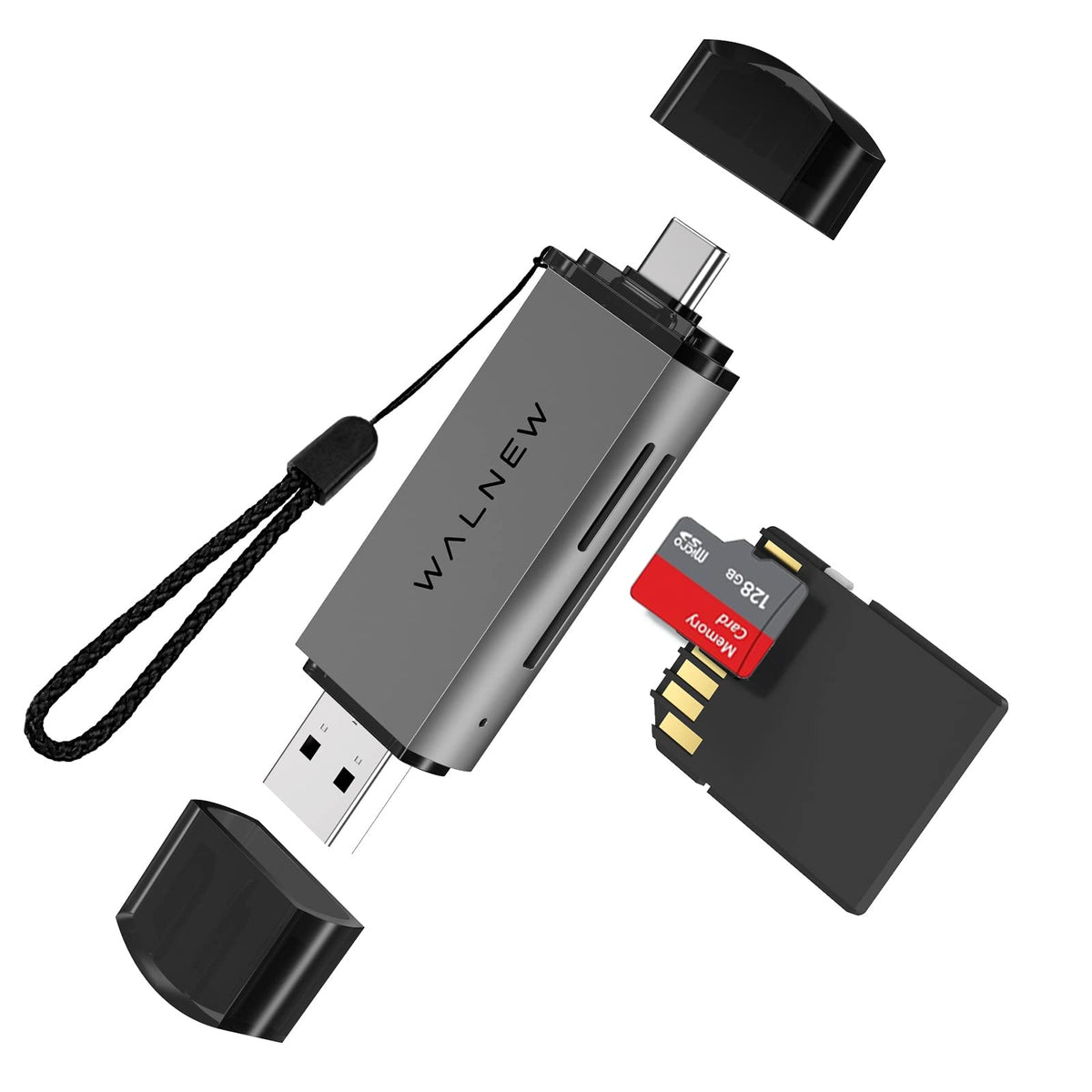 Sd Card Reader, Walnew Usb 3.0 And Usb C To Sd/Tf Memory Card Adapter For Mac,Macbook,Computer/Pc,Laptop,Ipad 10,Iphone 15 Pro/M