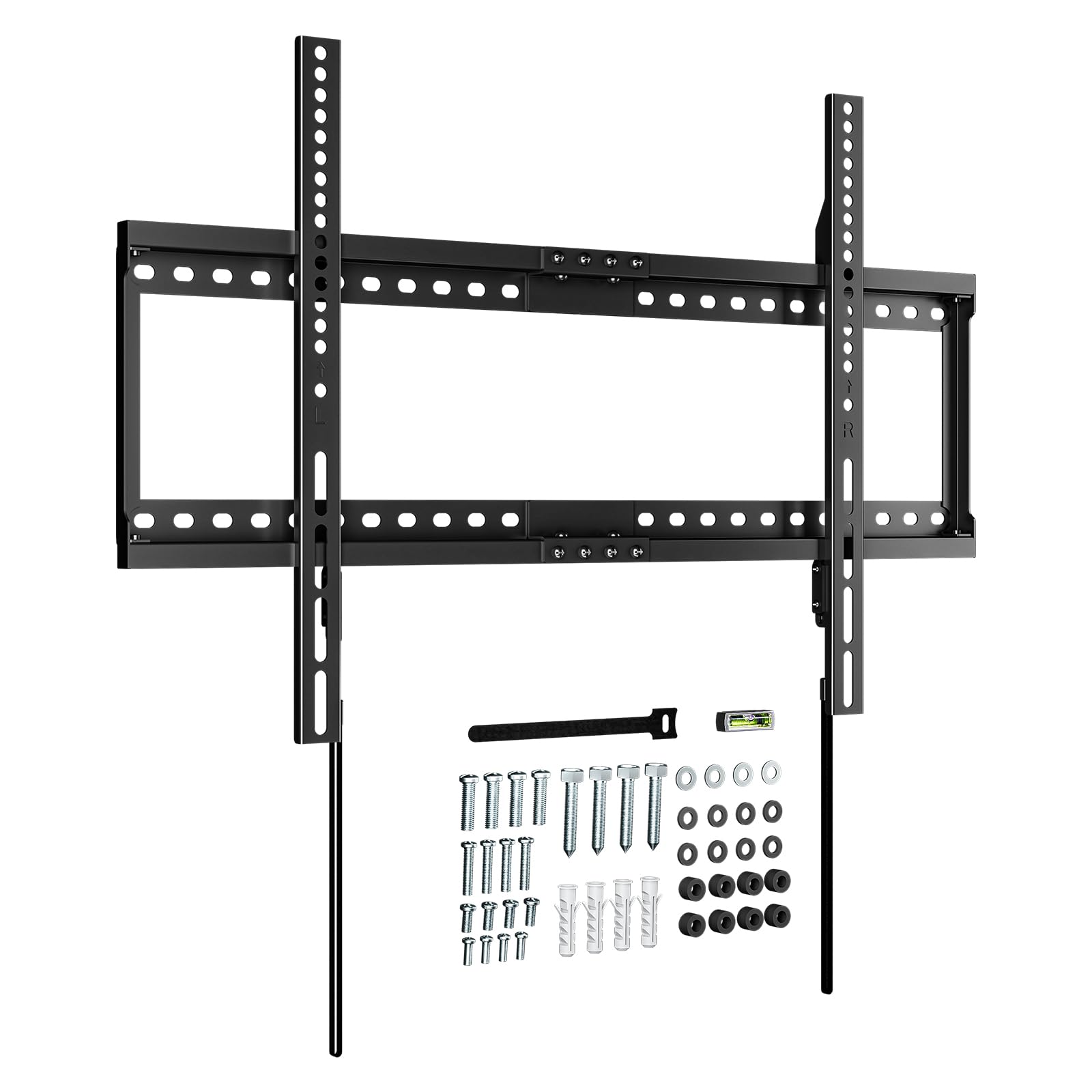 WALI TV Wall Mount Bracket for 37 90 Inch Flat Curved TVs up to 165 lbs, Low Profile Wall Mount Holds Your TV 1.1 Inch from The Wall, Mounting Holes up to 600x400mm (TTM 2), Black